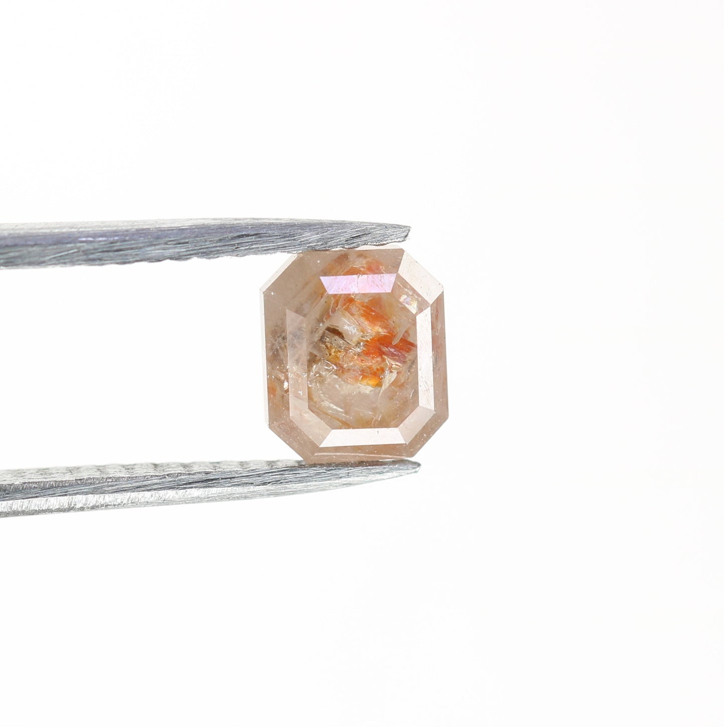 1.19 CT Natural Loose Peach Color Emerald Shape Diamond for Engagement Ring - JayKrishna Diamond