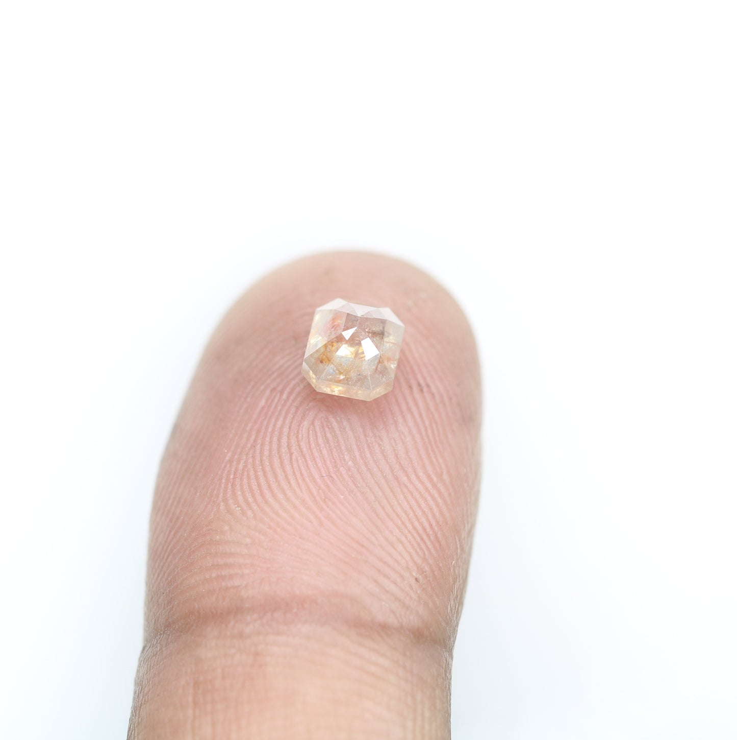 1.19 CT Natural Loose Peach Color Emerald Shape Diamond for Engagement Ring - JayKrishna Diamond