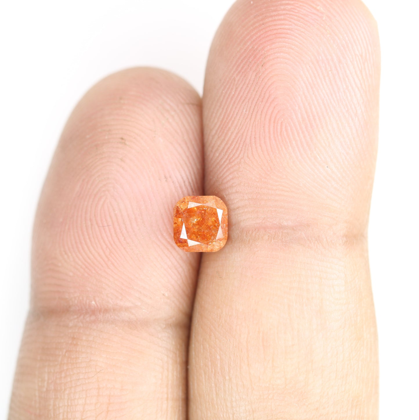 1.03 CT Natural Loose Peach Color Cushion Shape Diamond for Engagement Ring - JayKrishna Diamond