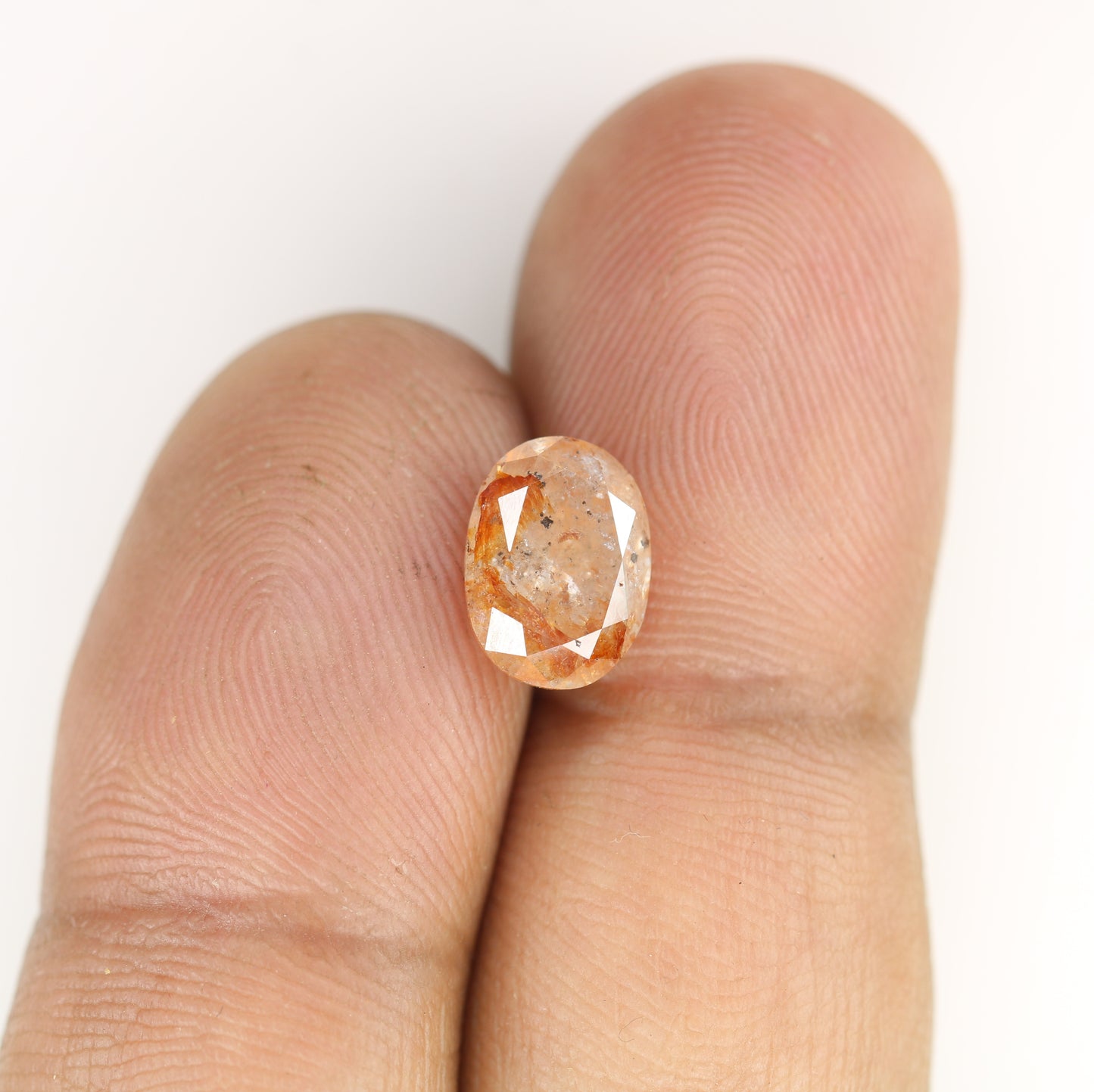 2.60 CT Natural Loose Peach Color Oval Shape Diamond for Engagement Ring - JayKrishna Diamond