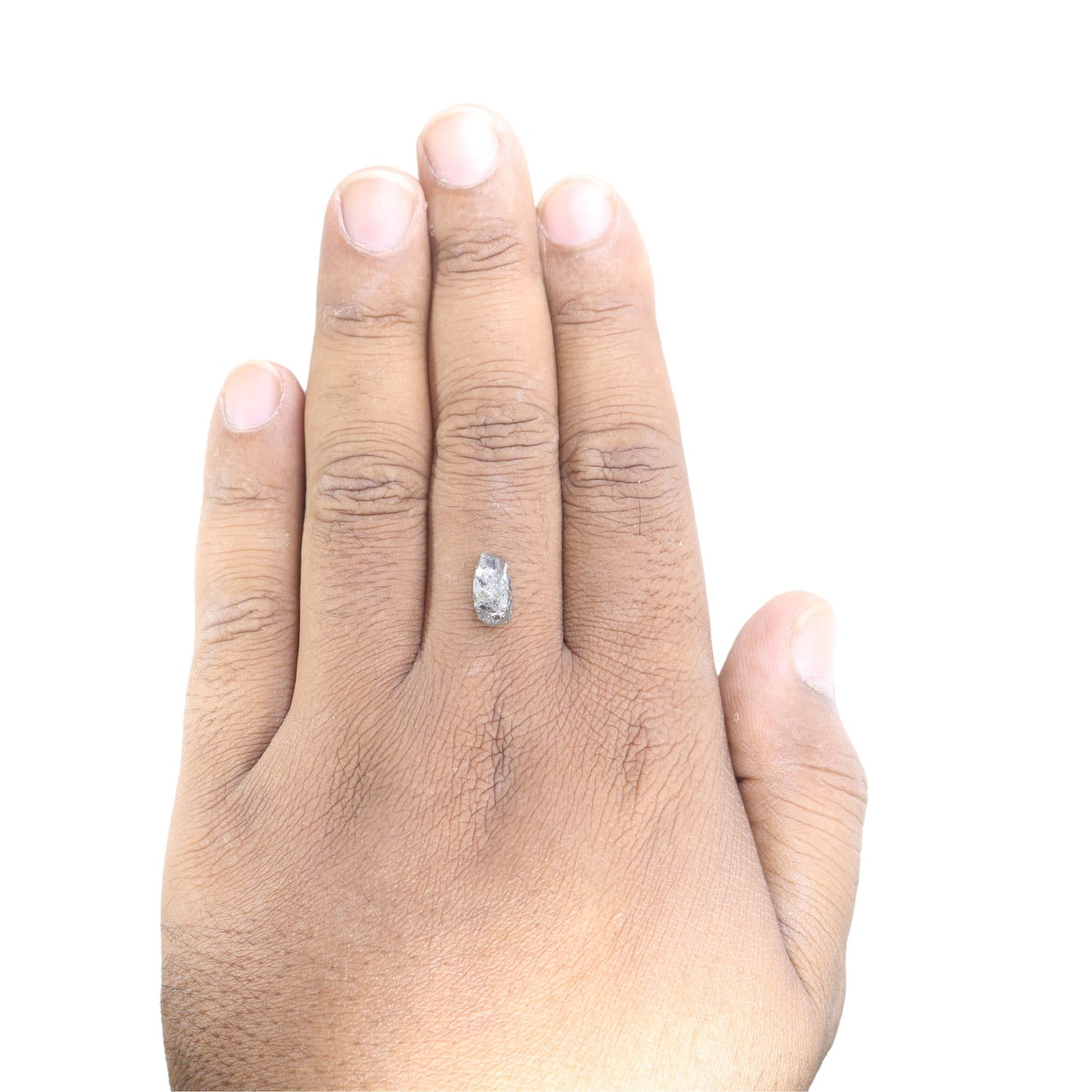 2.83 CT Fancy Salt And Pepper Grey Rough Uncut Diamond For Engagement Ring - JayKrishna Diamond