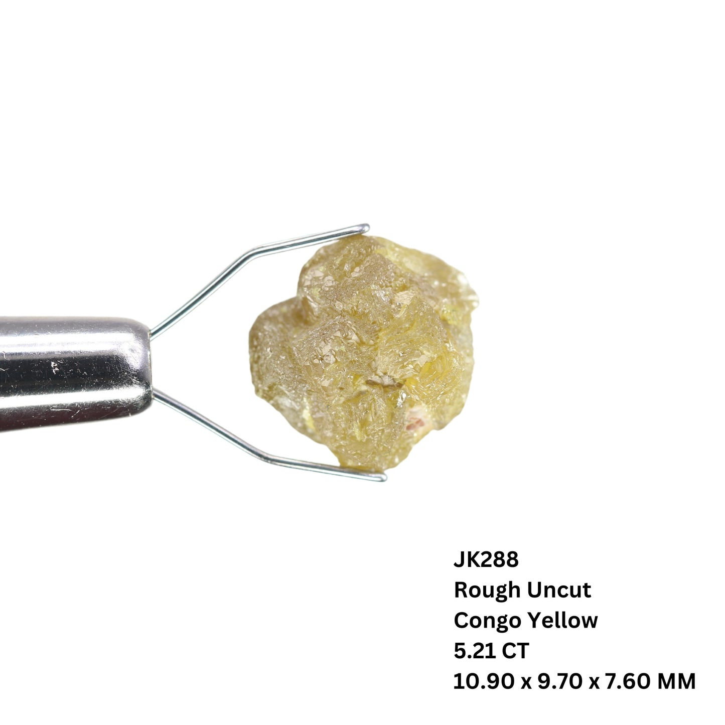 5.21 CT Fancy Yellow Rough Uncut Diamond For Engagement Ring | Diamond Pendant - JayKrishna Diamond