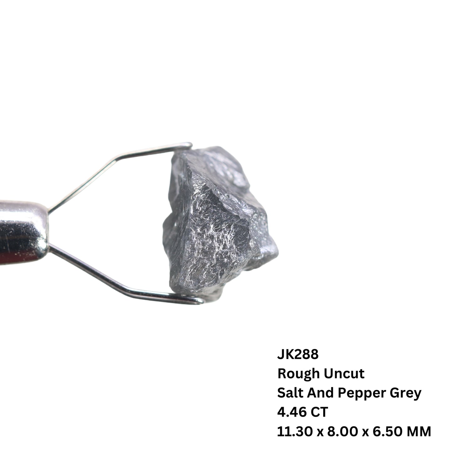 4.46 CT Salt And Pepper Grey Rough Uncut Diamond For Engagement Ring | Diamond Pendant | Gift For Her - JayKrishna Diamond
