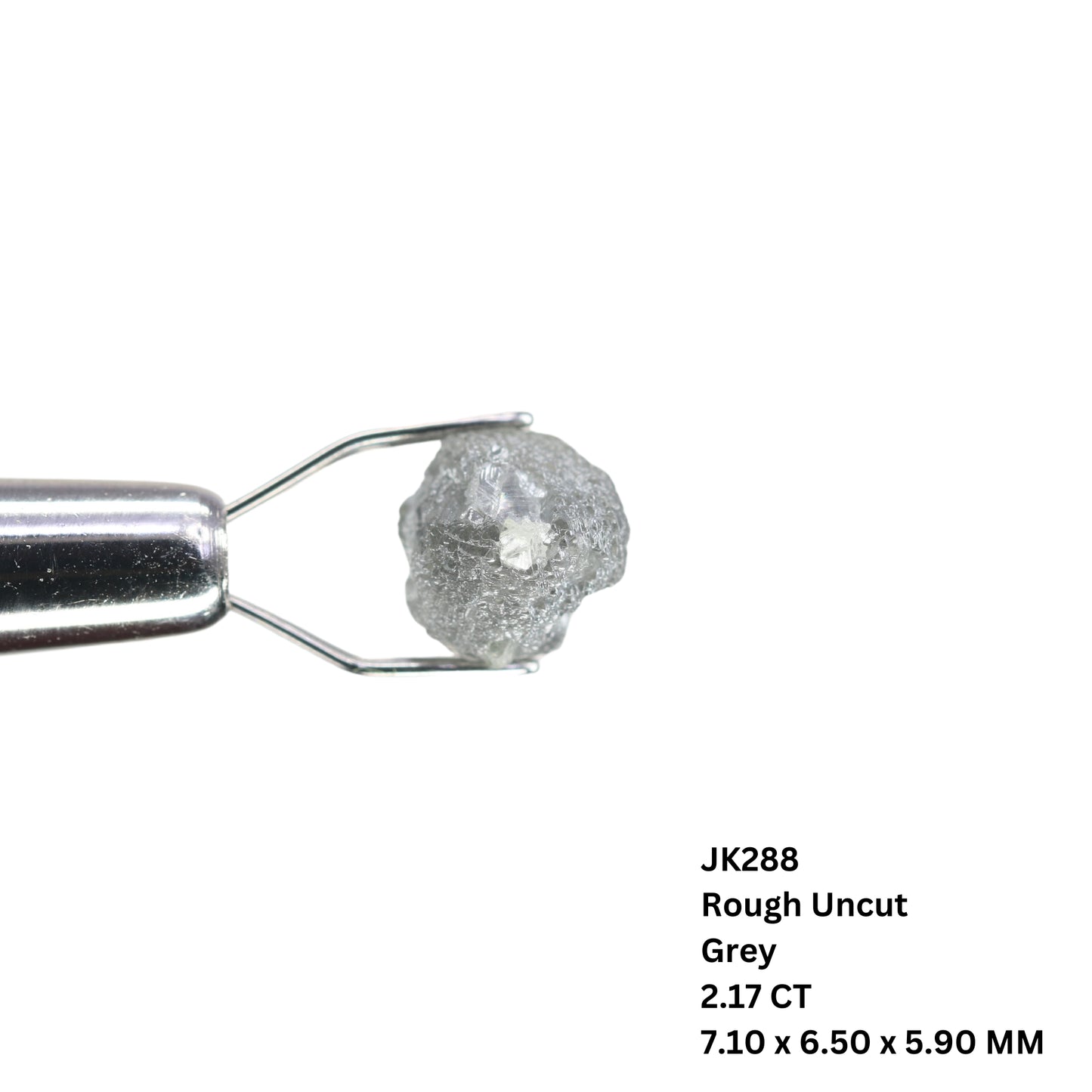 2.17 CT Fancy Grey Rough Uncut Diamond For Proposal Ring | Diamond Pendant - JayKrishna Diamond