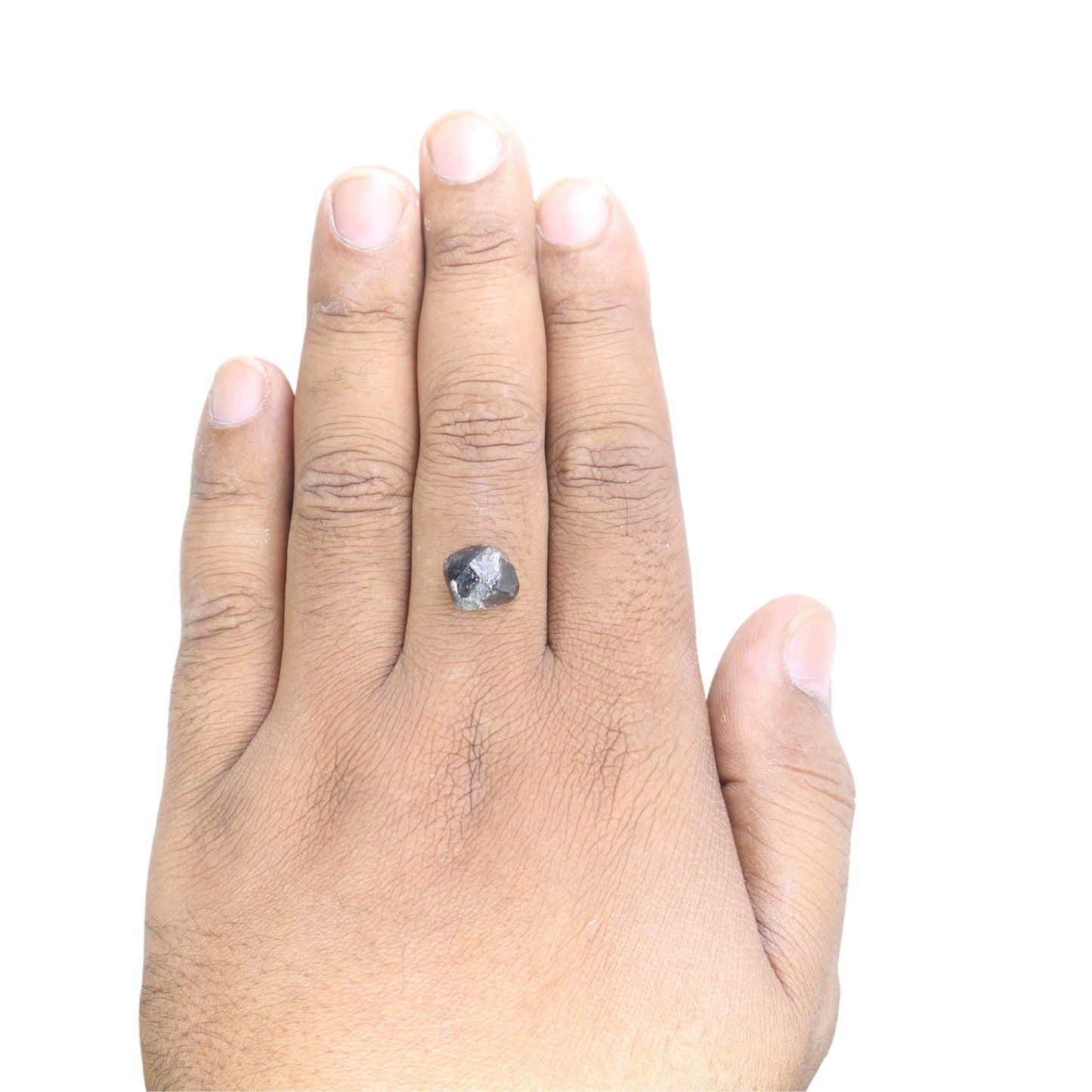 5.44 CT Salt And Pepper Grey Rough Uncut Diamond For Proposal Ring | Diamond Pendant - JayKrishna Diamond