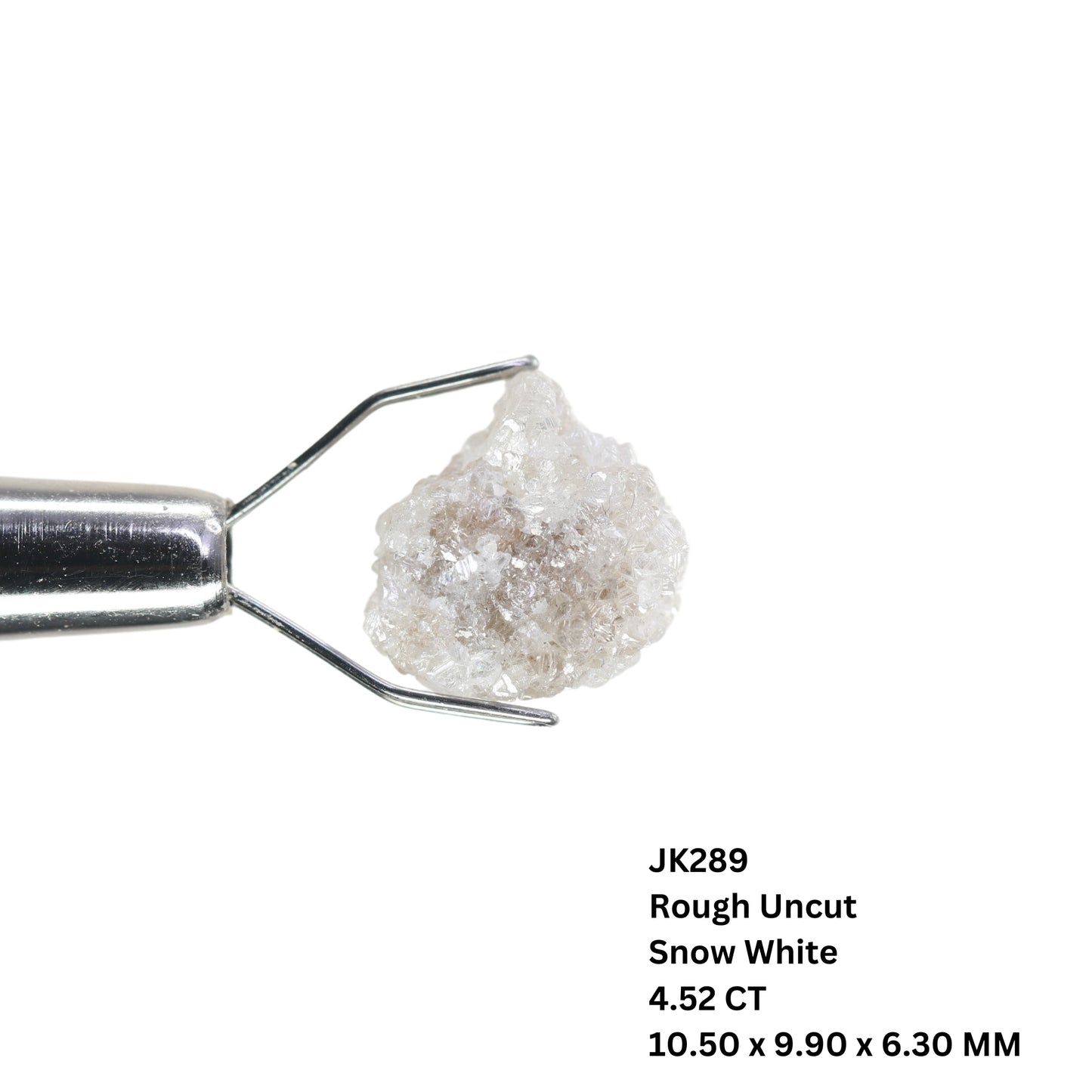 4.52 CT Rough Uncut Snow White Diamond For Proposal Ring | Diamond Pendant - JayKrishna Diamond