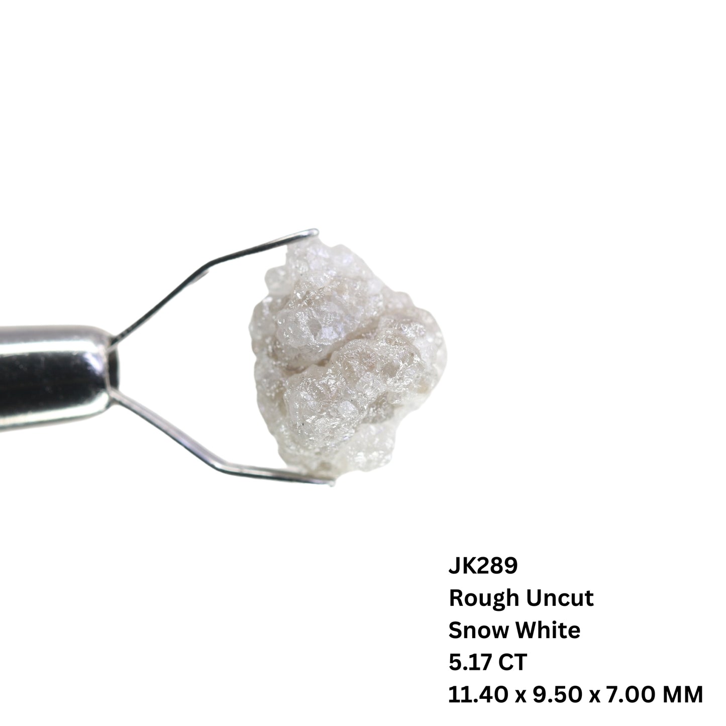 5.17 CT Rough Uncut Snow White Diamond For Statement Jewelry | Diamond Ring | Gift For Her - JayKrishna Diamond