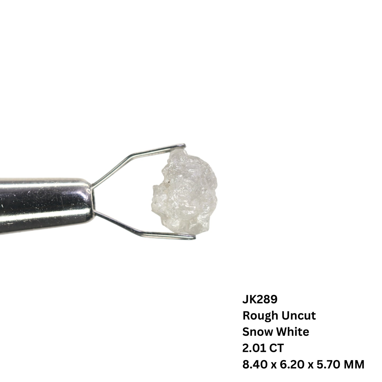 2.01 CT Snow White Rough Uncut Diamond For Engagement Ring | Anniversary Gift | Birthday Gift - JayKrishna Diamond