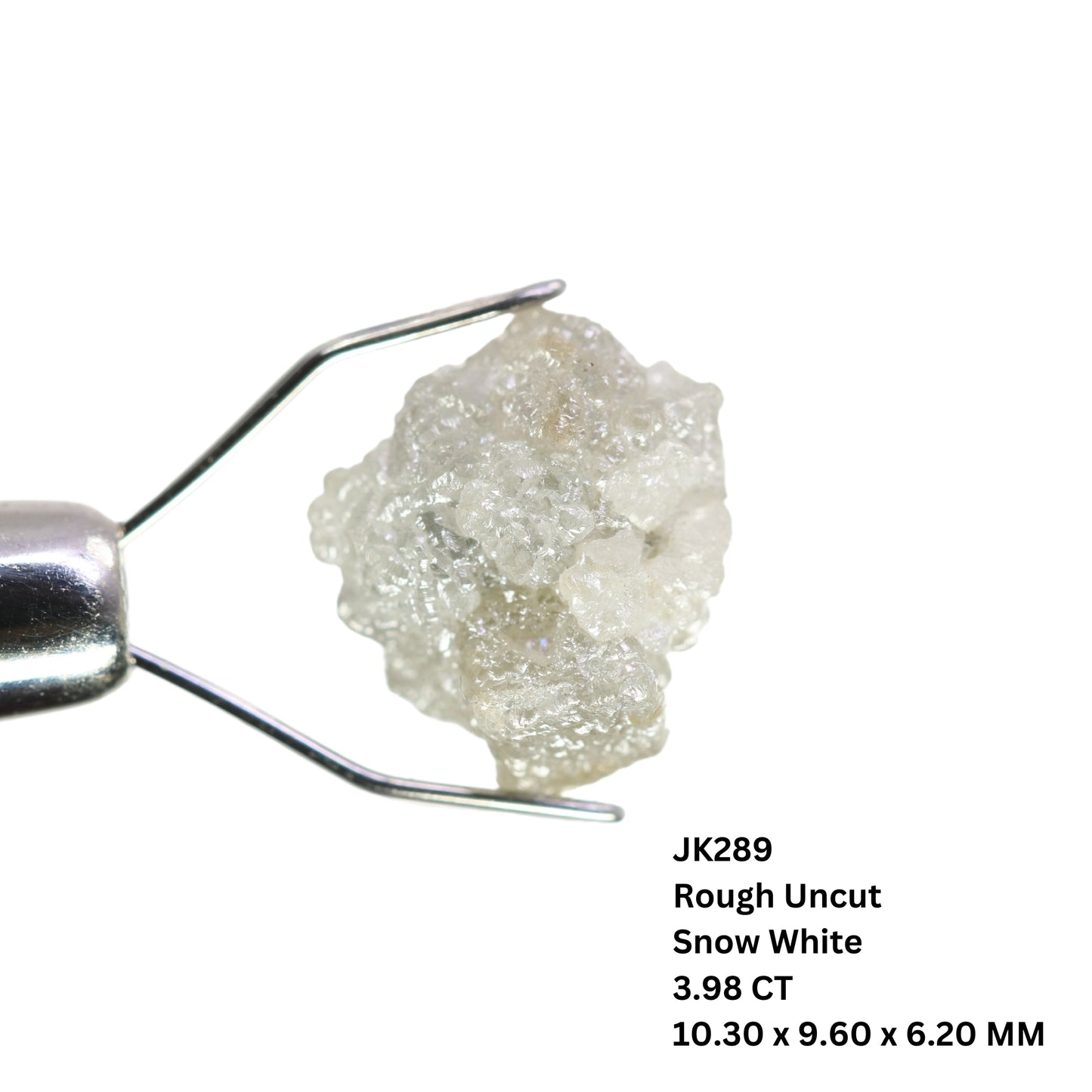 3.98 CT Snow White Rough Uncut Diamond For Wedding Ring | Gift For Girl Friend | Gift For Sister - JayKrishna Diamond