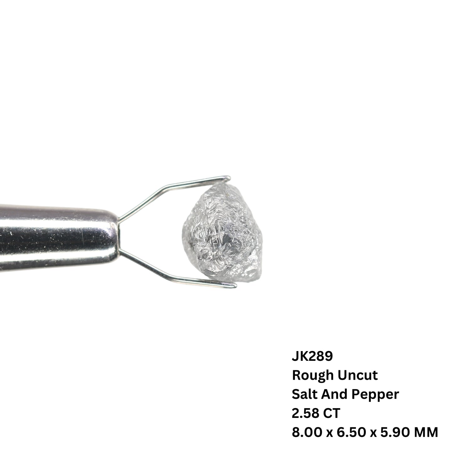 2.58 CT Salt And Pepper Rough Uncut Diamond For Wedding Ring | Engagement Ring | Diamond Pendant - JayKrishna Diamond