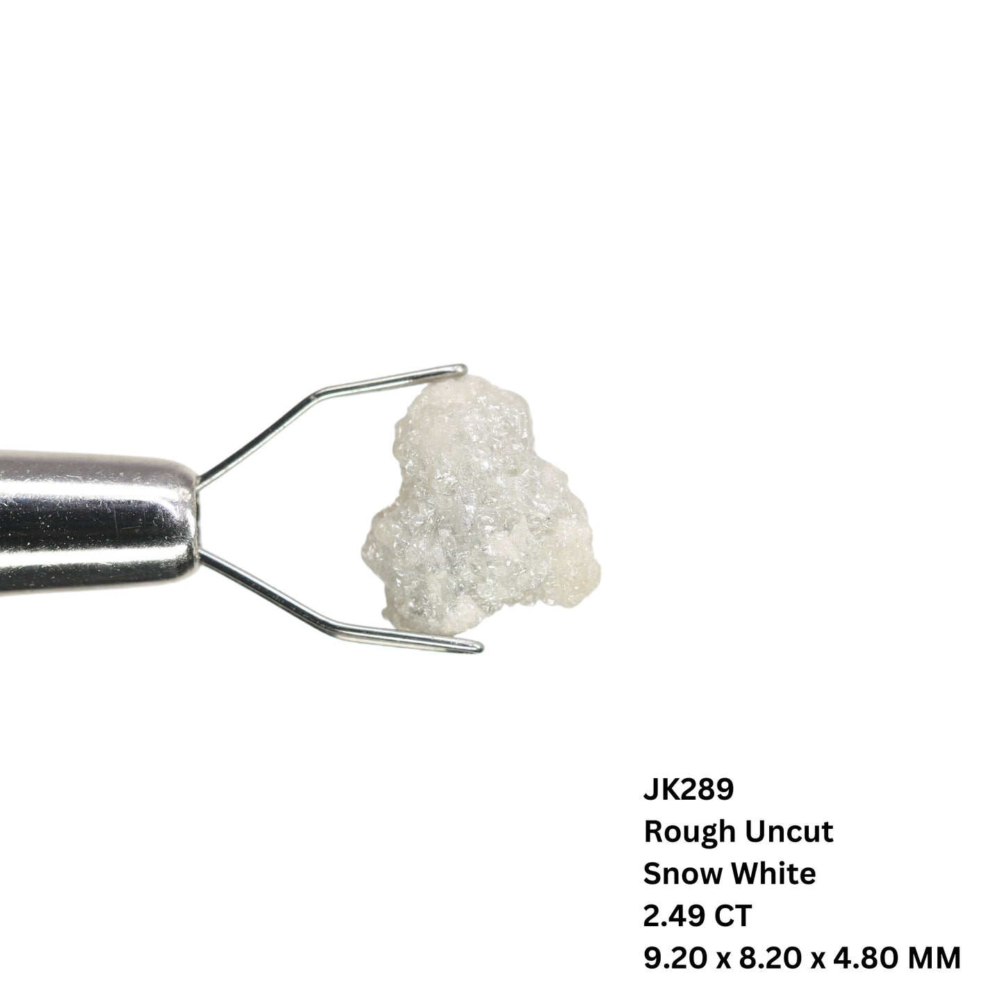 2.49 CT Rough Uncut Loose Snow White Diamond For Engagement Ring - JayKrishna Diamond