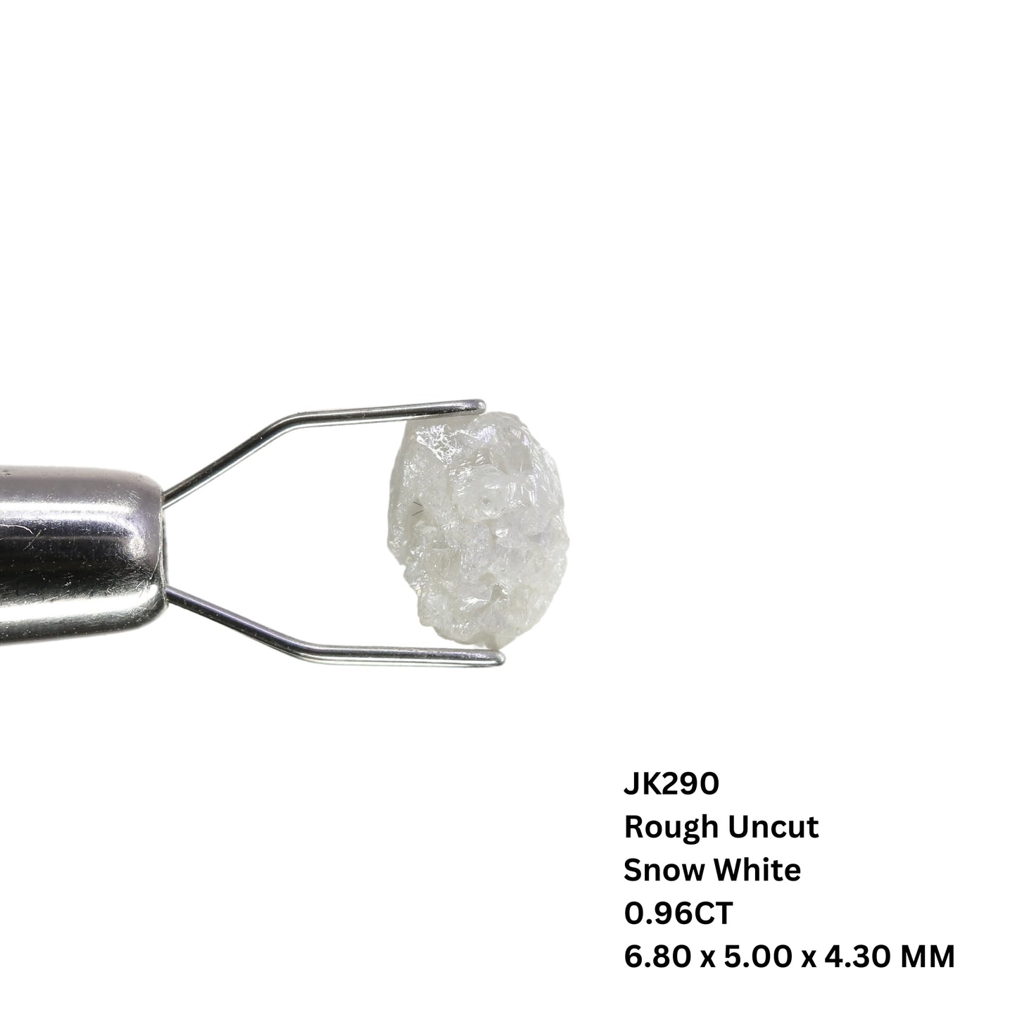 0.96 CT Snow White Rough Uncut Diamond For Engagement Ring - JayKrishna Diamond