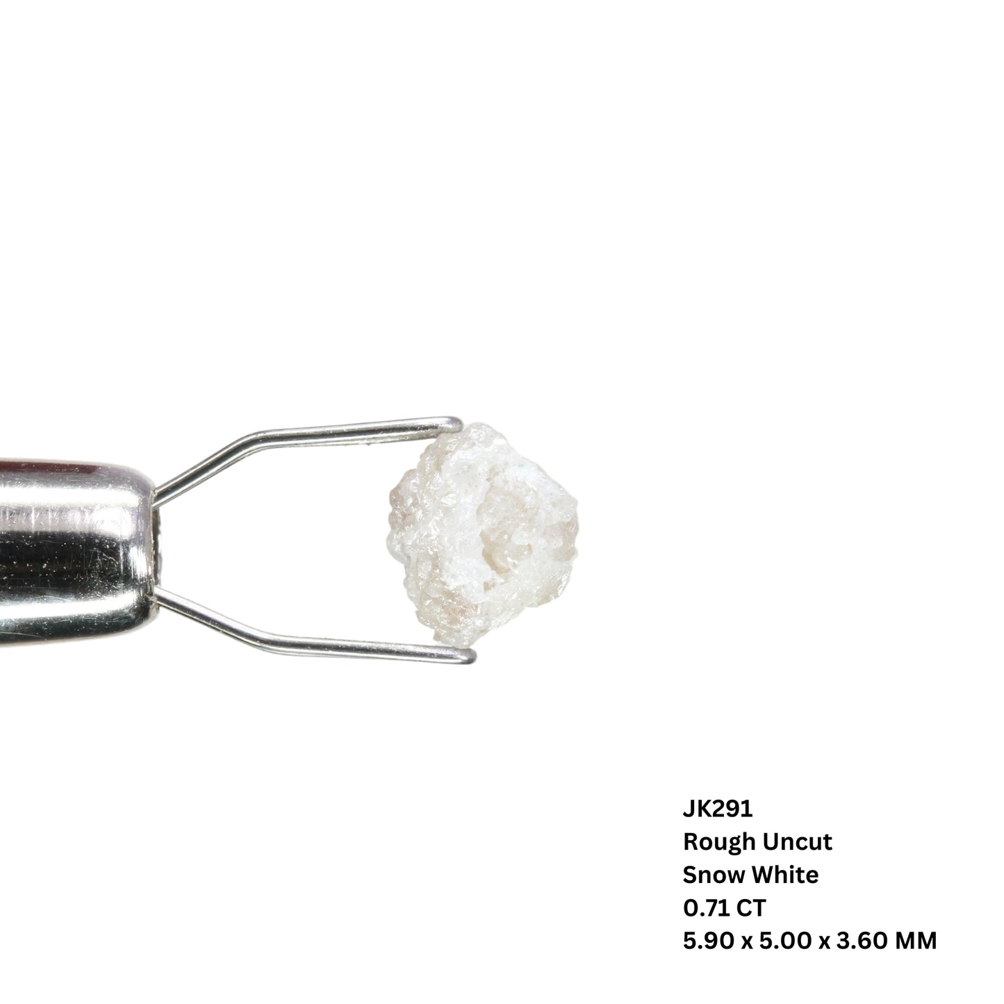 0.71 CT Rough Uncut Loose Snow White Diamond For Statement Jewelry | Diamond Pendant | Diamond Ring - JayKrishna Diamond