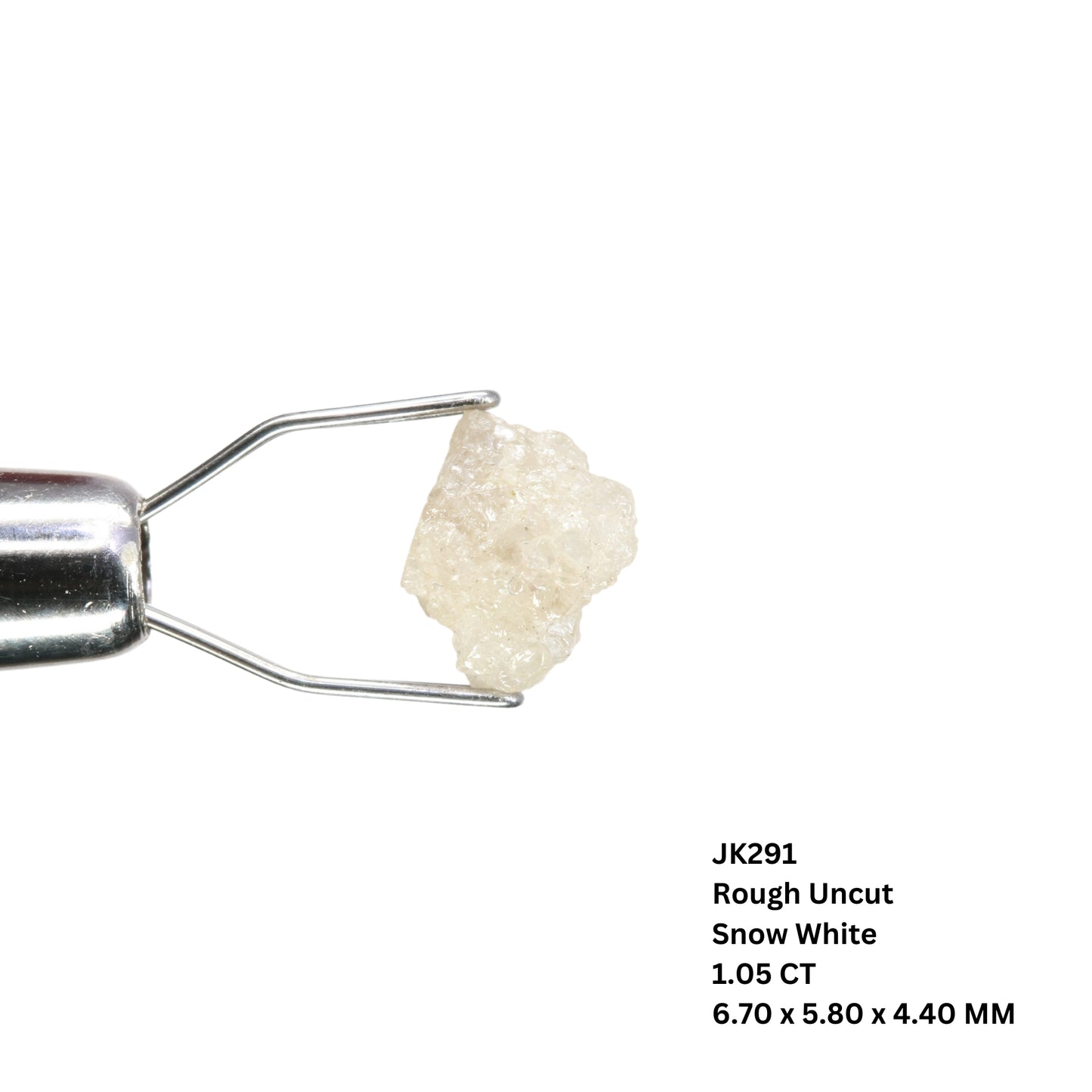 1.05 CT Rough Uncut Snow White Diamond For Statement Jewelry | Gift For Her - JayKrishna Diamond
