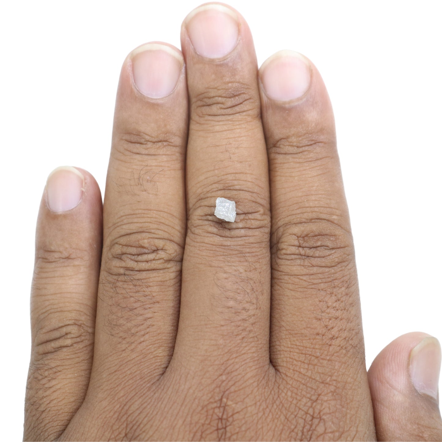 0.99 CT Rough Uncut Snow White Diamond For Proposal Ring | Gift For Girl Friend - JayKrishna Diamond