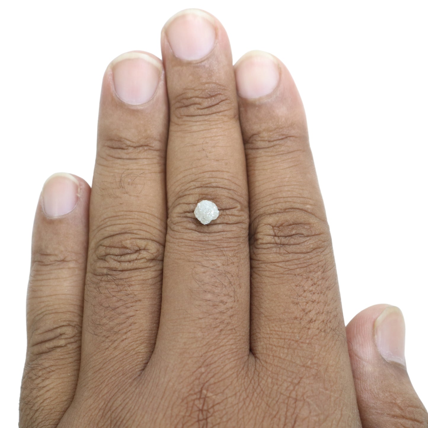 0.99 CT Rough Uncut Snow White Diamond For Halo Set Ring | Engagement Ring | Gift For Girl Friend - JayKrishna Diamond