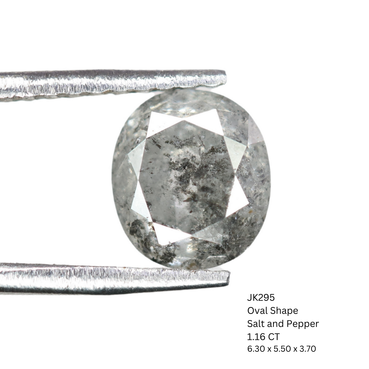 1.16 CT Oval Shape Salt And Pepper Loose Polished Diamond For Proposal Ring | Engagement Ring | Wedding Ring - JayKrishna Diamond
