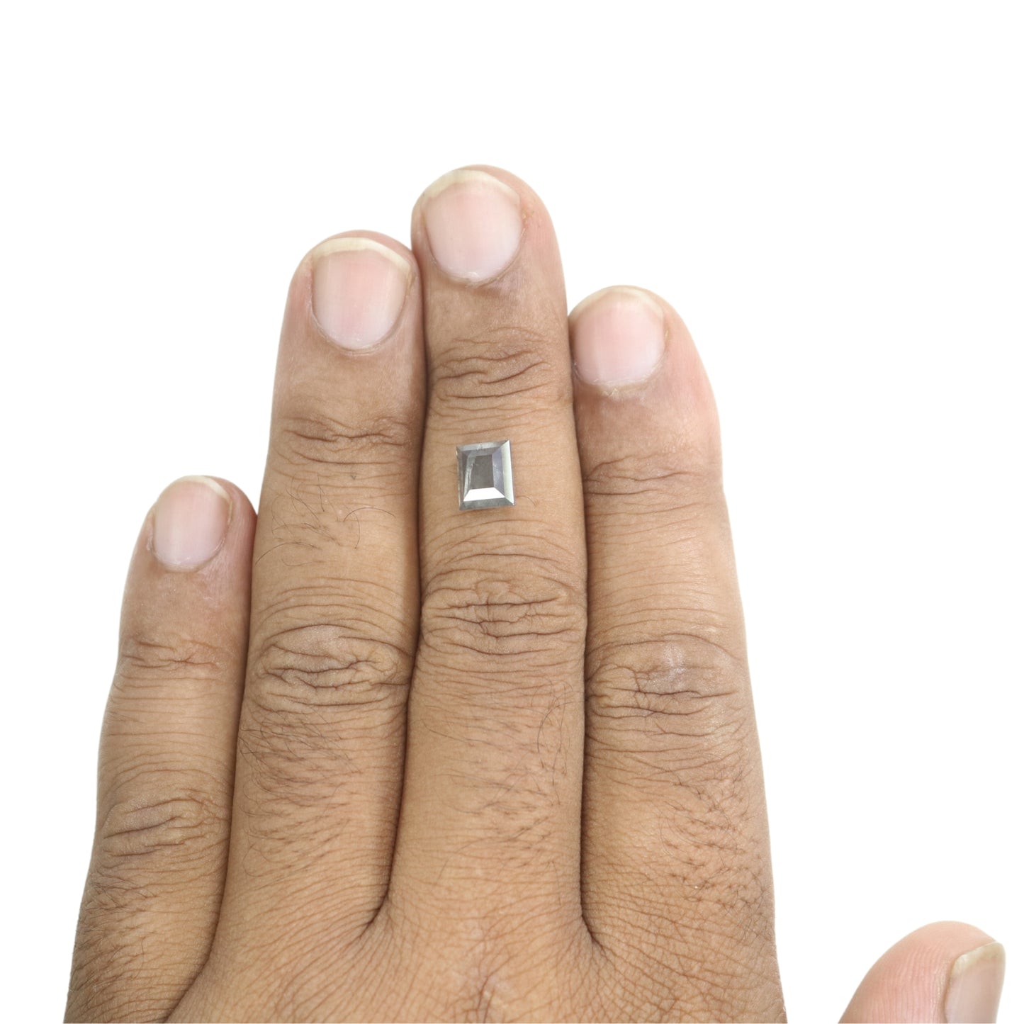 1.66 CT Geometric Shape Salt And Pepper Rustic Diamond For Wedding Ring | Engagement Ring - JayKrishna Diamond