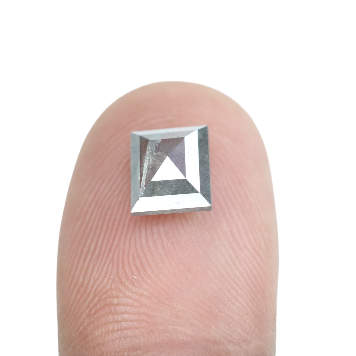 1.66 CT Geometric Shape Salt And Pepper Rustic Diamond For Wedding Ring | Engagement Ring - JayKrishna Diamond