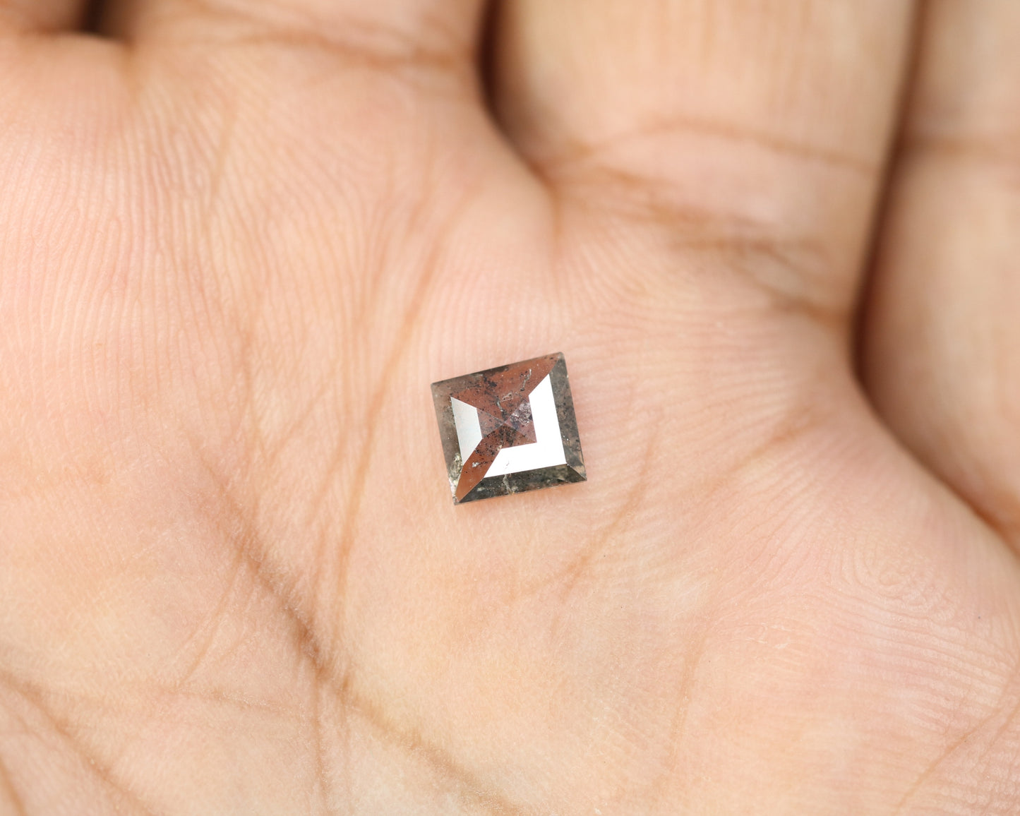 0.68 CT Geometric Shape Salt And Pepper Rustic Natural Diamond For Wedding Jewelry | Gift For Sister | Gift For Daughter - JayKrishna Diamond