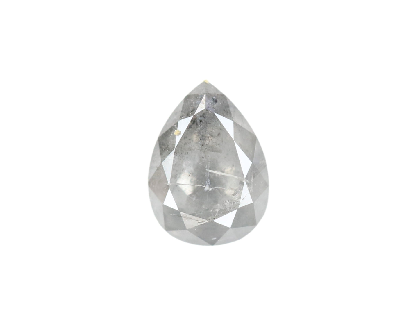 0.85 CT Salt And Pepper Pear Shape Loose Diamond For Wedding Ring - JayKrishna Diamond