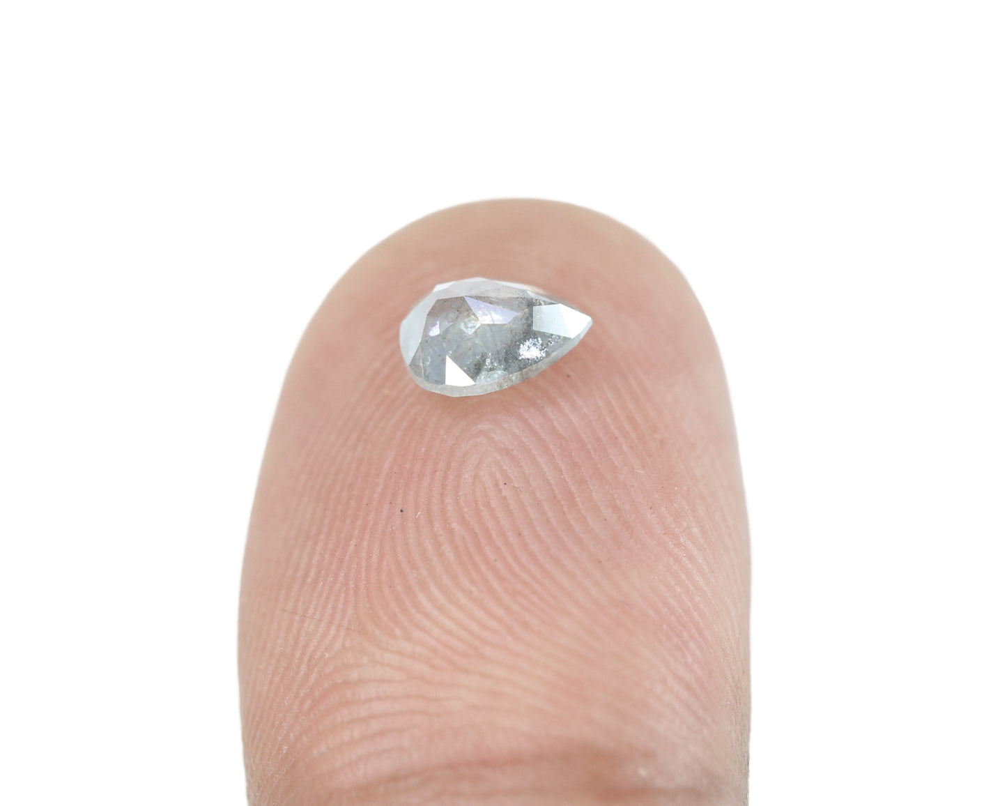 0.85 CT Salt And Pepper Pear Shape Loose Diamond For Wedding Ring - JayKrishna Diamond