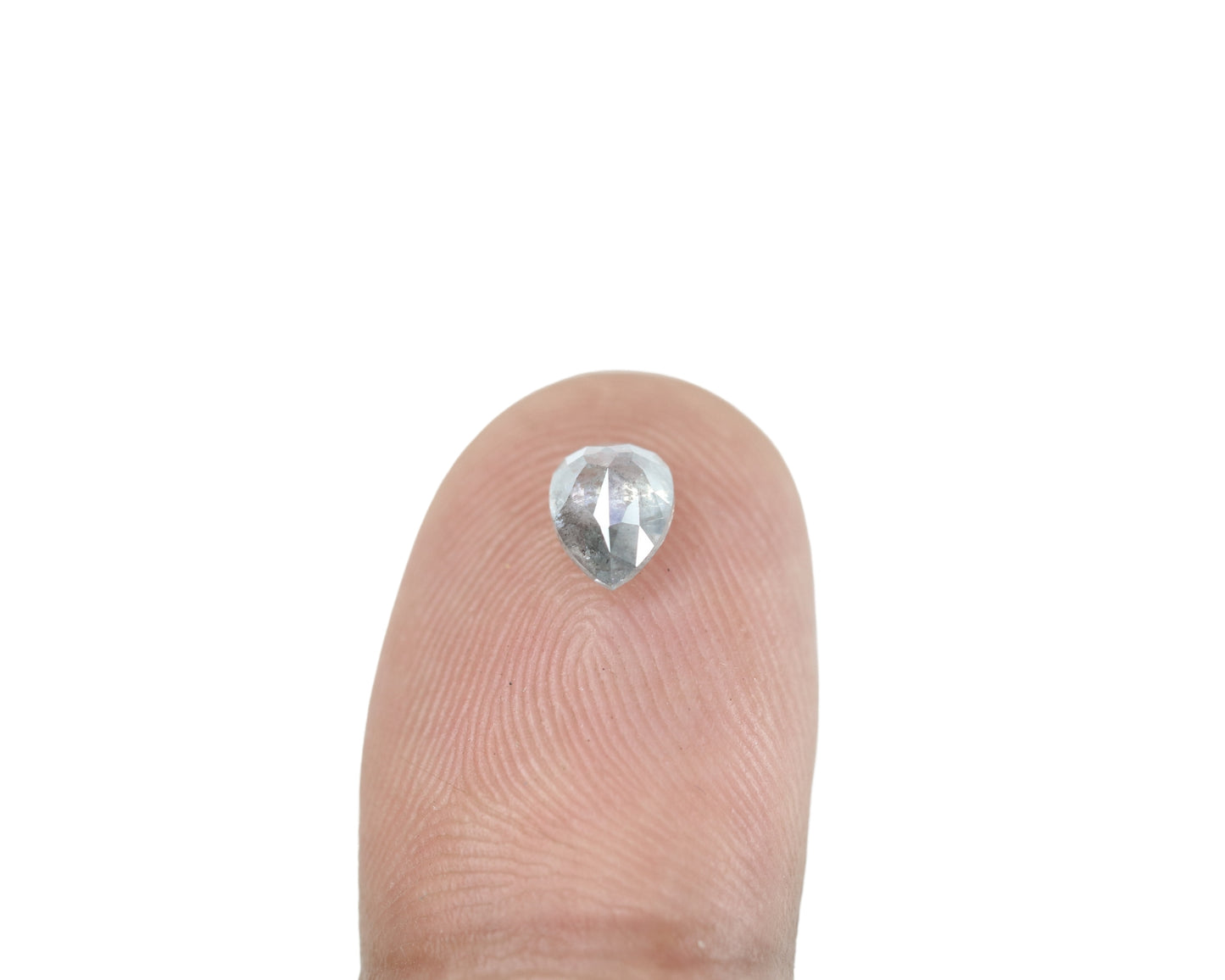 0.85 CT Salt And Pepper Pear Shape Loose Diamond For Wedding Ring - JayKrishna Diamond
