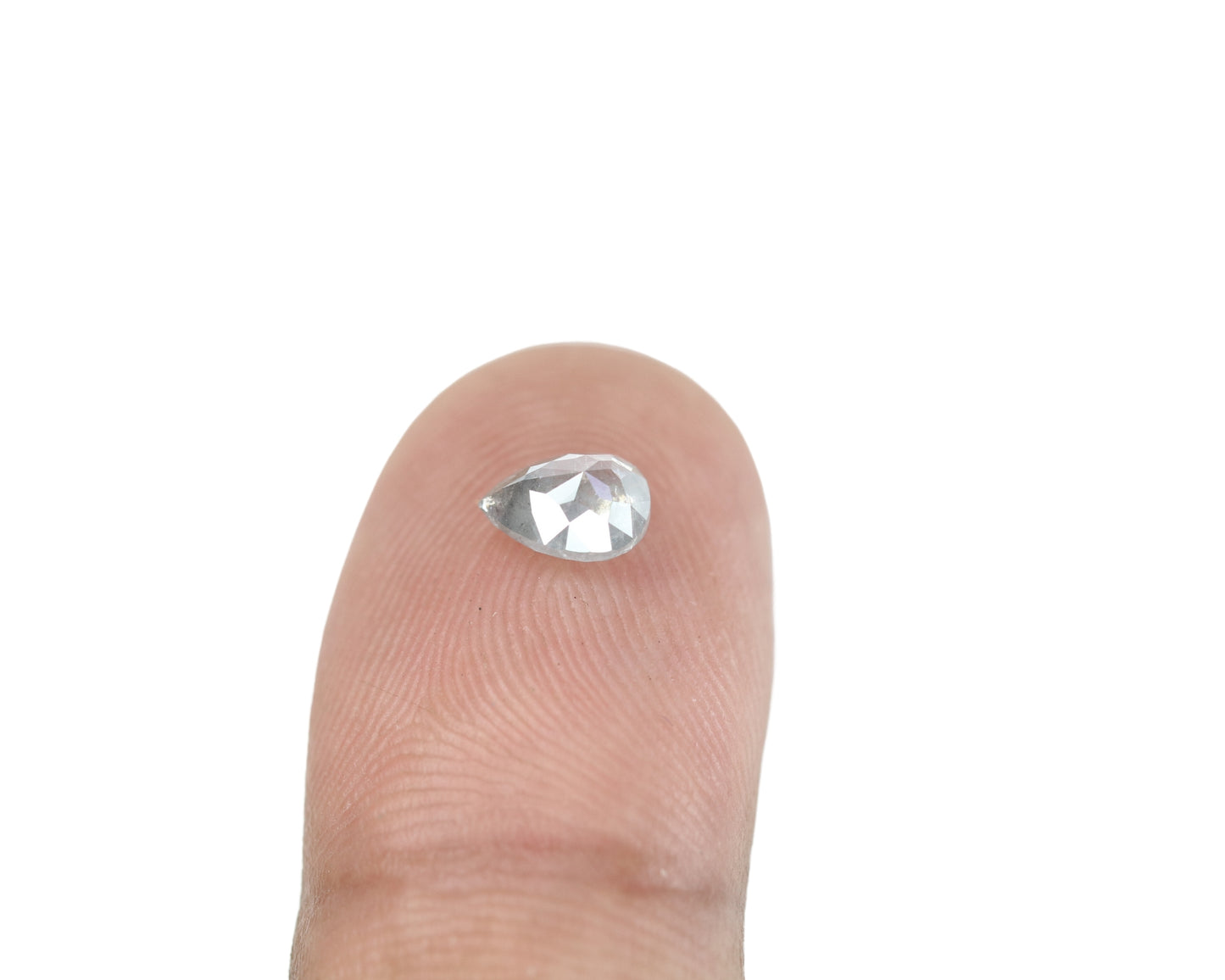 0.85 CT Salt And Pepper Pear Shape Loose Diamond For Wedding Ring - JayKrishna Diamond