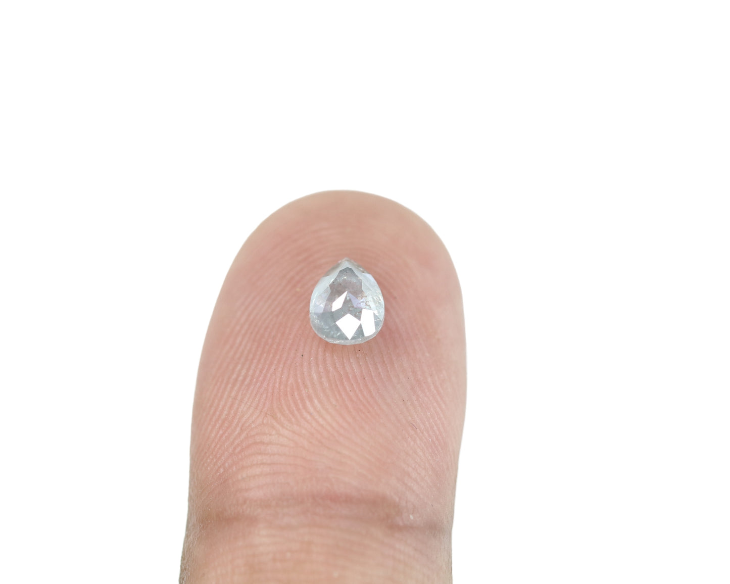 0.85 CT Salt And Pepper Pear Shape Loose Diamond For Wedding Ring - JayKrishna Diamond