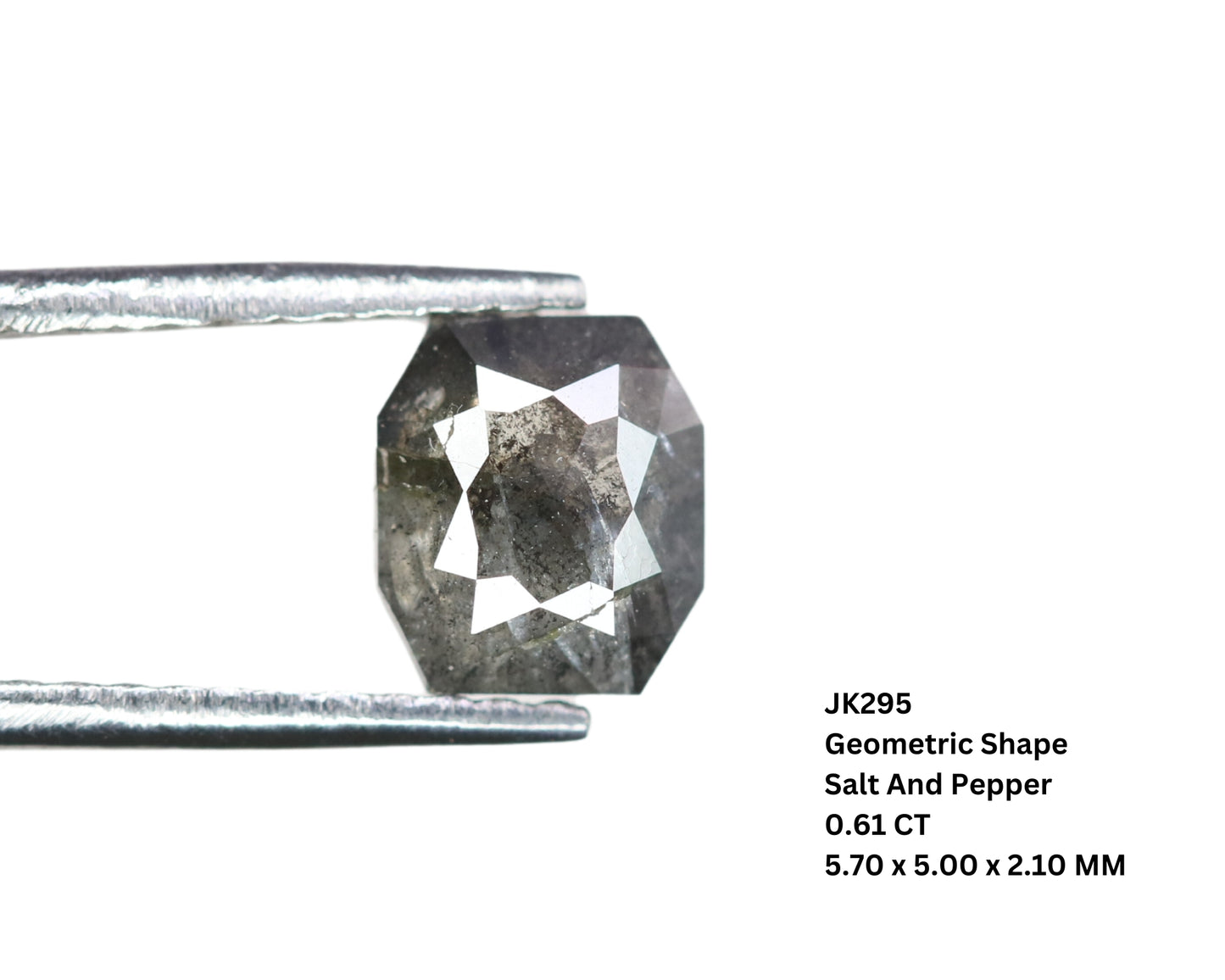 0.61 CT Salt and Pepper Geometric Shape Diamond for a Contemporary Engagement Ring: Multi-Functional Diamond Pendant Design - JayKrishna Diamond