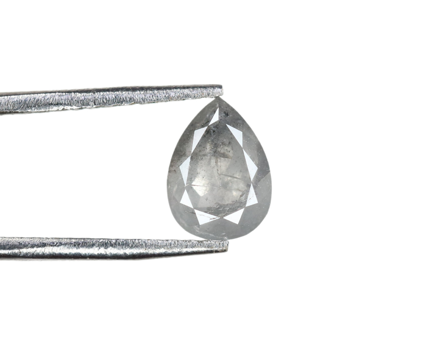 0.85 CT Salt And Pepper Pear Shape Loose Diamond For Wedding Ring - JayKrishna Diamond