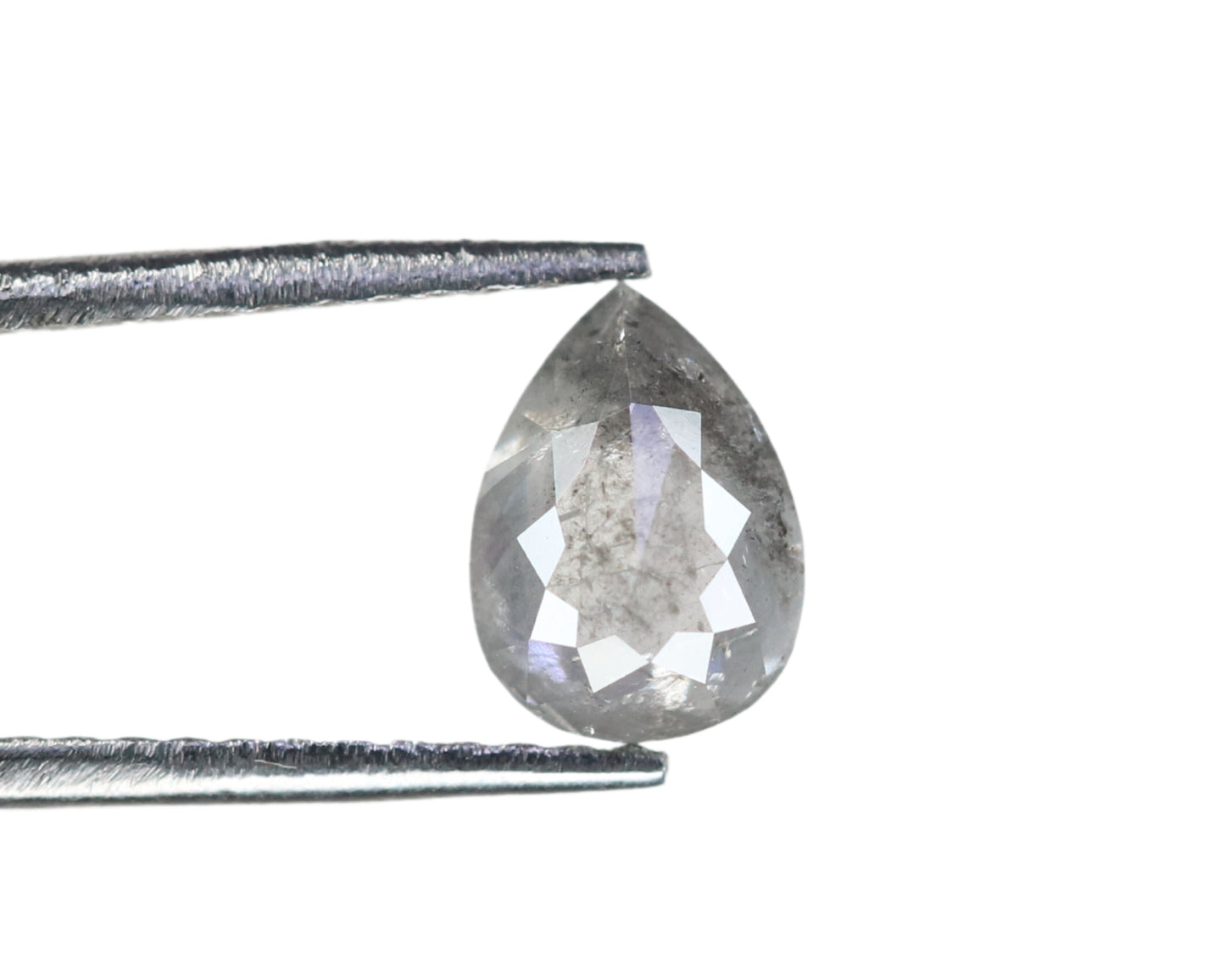 0.85 CT Salt And Pepper Pear Shape Loose Diamond For Wedding Ring - JayKrishna Diamond