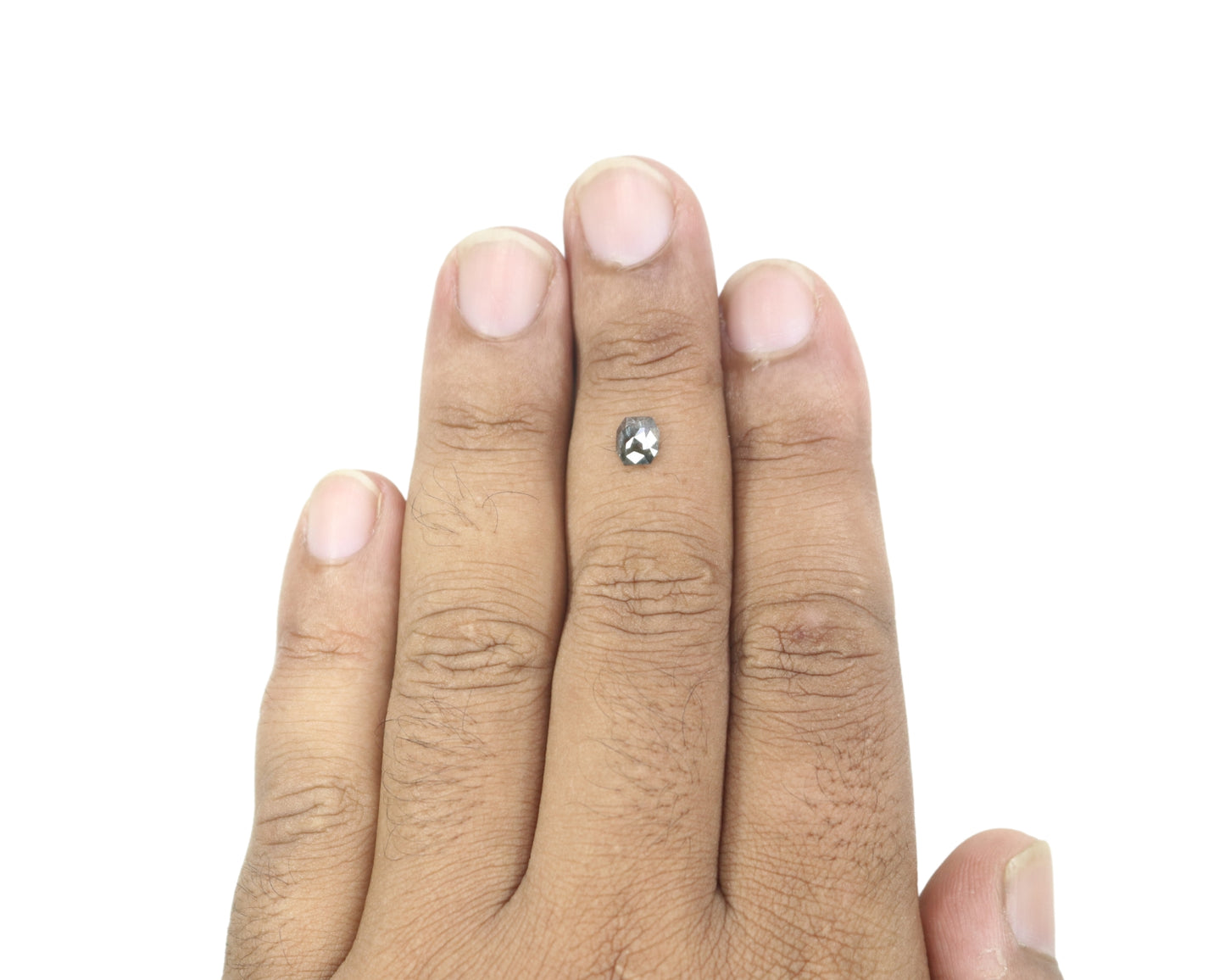 0.61 CT Salt and Pepper Geometric Shape Diamond for a Contemporary Engagement Ring: Multi-Functional Diamond Pendant Design - JayKrishna Diamond