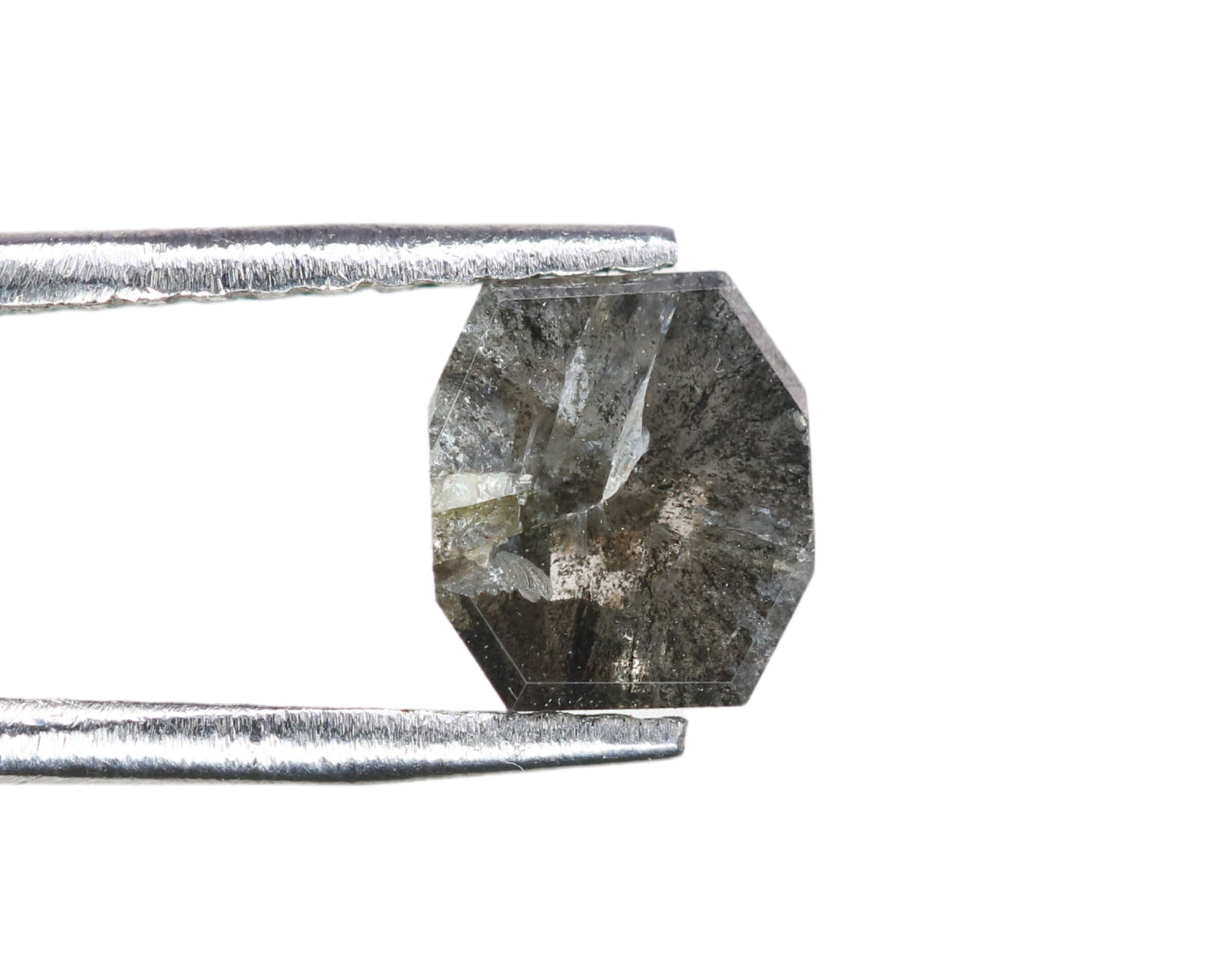 0.61 CT Salt and Pepper Geometric Shape Diamond for a Contemporary Engagement Ring: Multi-Functional Diamond Pendant Design - JayKrishna Diamond
