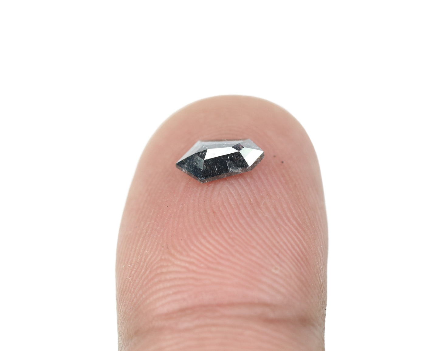 0.50 CT Hexagon Shape Salt And Pepper Diamond For Wedding Ring | Wedding Jewelry | Gift For Her - JayKrishna Diamond