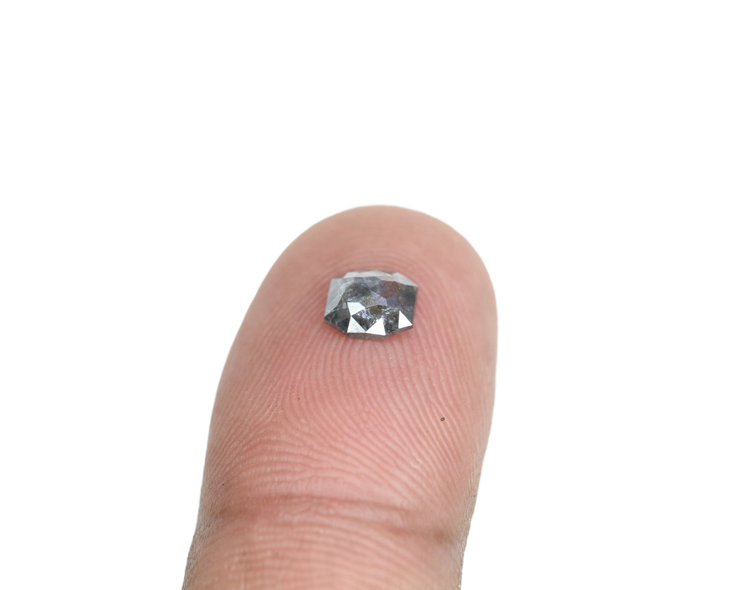 0.61 CT Salt and Pepper Geometric Shape Diamond for a Contemporary Engagement Ring: Multi-Functional Diamond Pendant Design - JayKrishna Diamond
