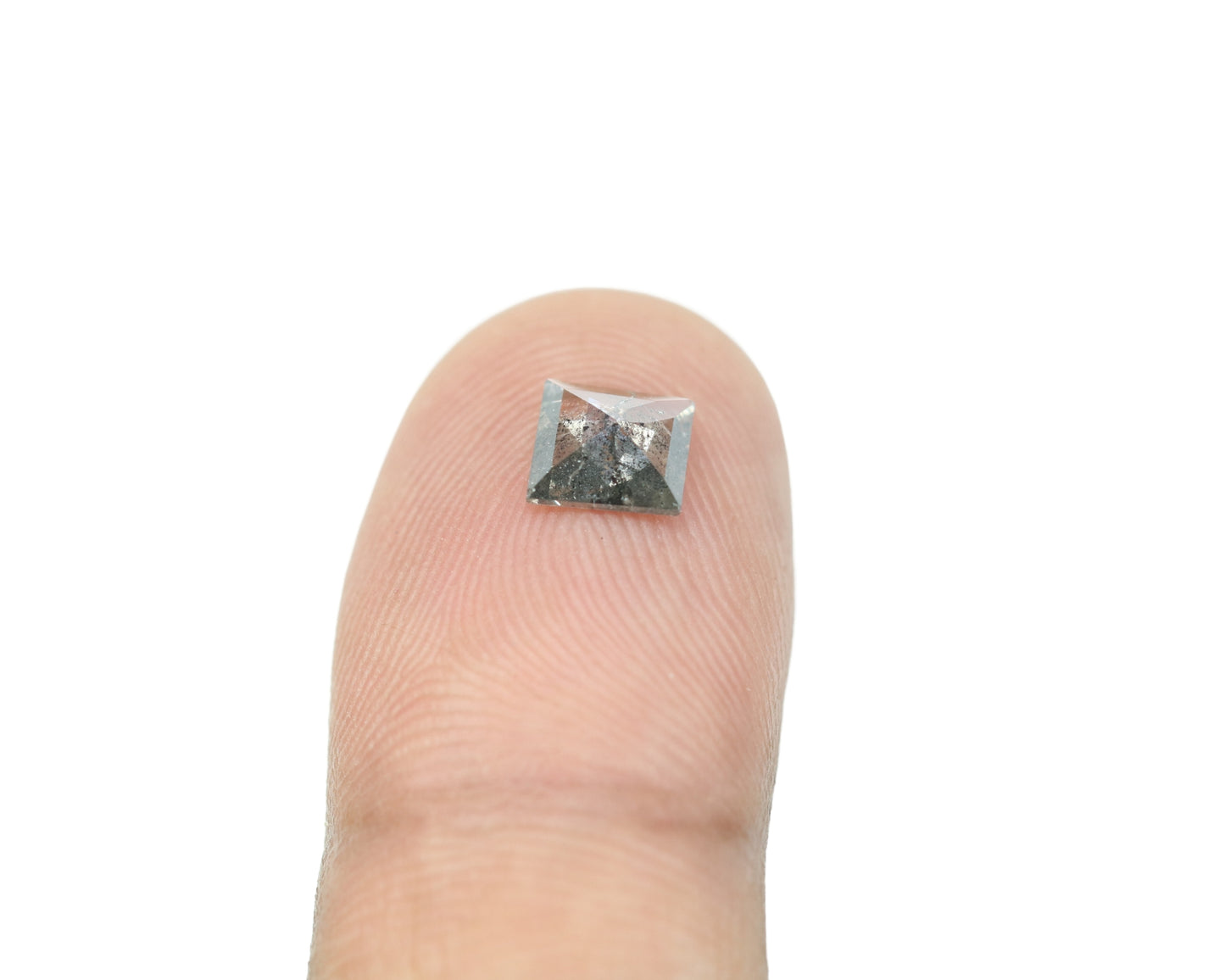 0.68 CT Geometric Shape Salt And Pepper Rustic Natural Diamond For Wedding Jewelry | Gift For Sister | Gift For Daughter - JayKrishna Diamond