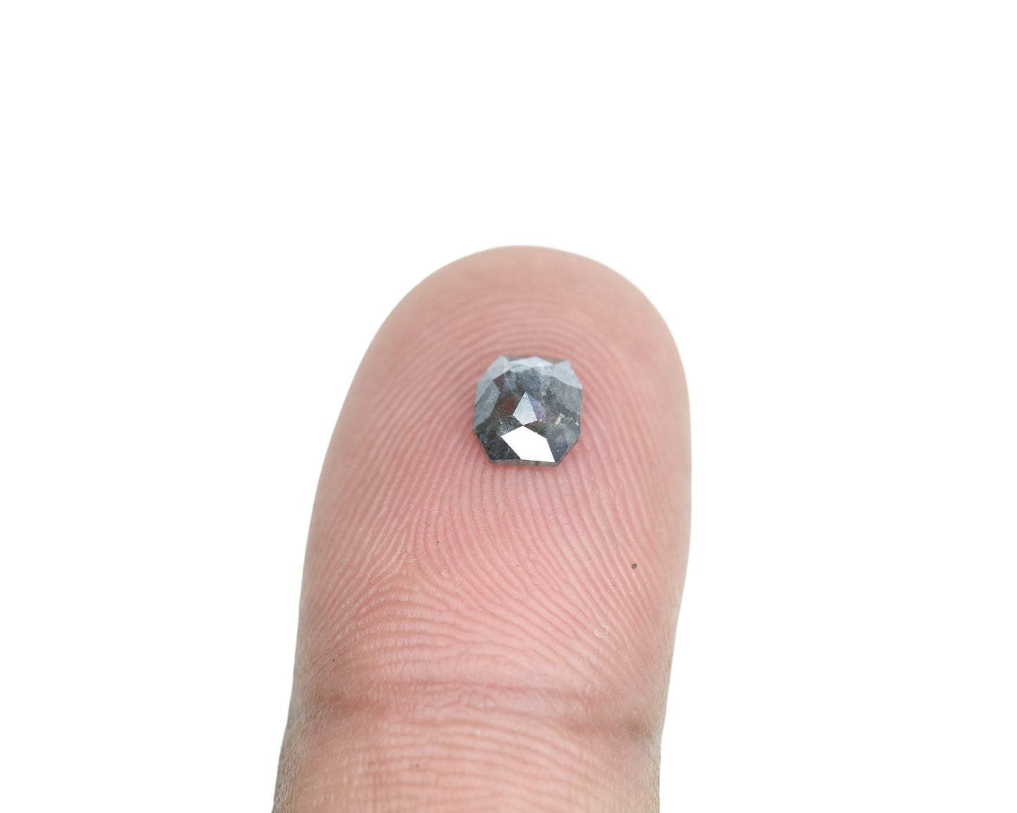 0.61 CT Salt and Pepper Geometric Shape Diamond for a Contemporary Engagement Ring: Multi-Functional Diamond Pendant Design - JayKrishna Diamond