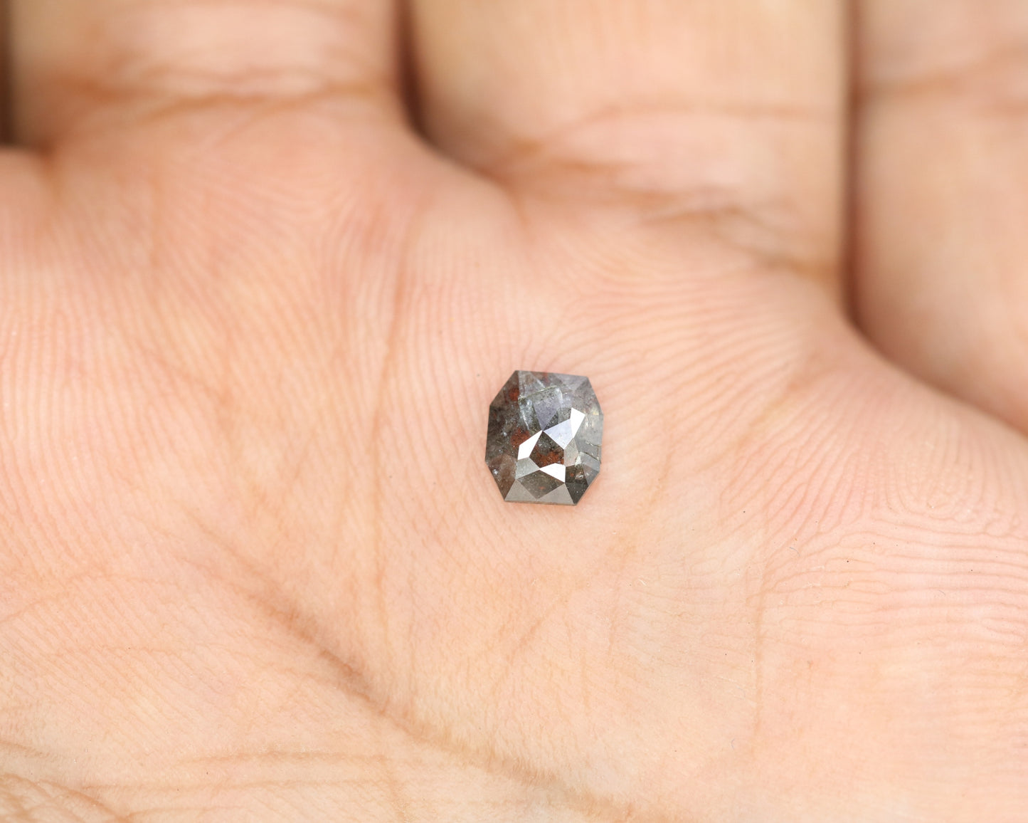 0.61 CT Salt and Pepper Geometric Shape Diamond for a Contemporary Engagement Ring: Multi-Functional Diamond Pendant Design - JayKrishna Diamond