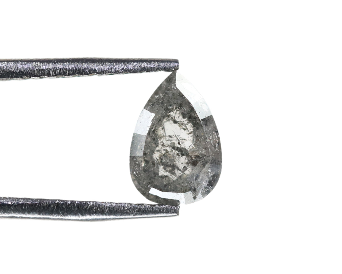 0.58 CT Pear-Shaped Salt and Pepper Rustic Diamond – Unique Loose Gem for Wedding Jewelry and Perfect Gift for Girlfriend or Wife - JayKrishna Diamond