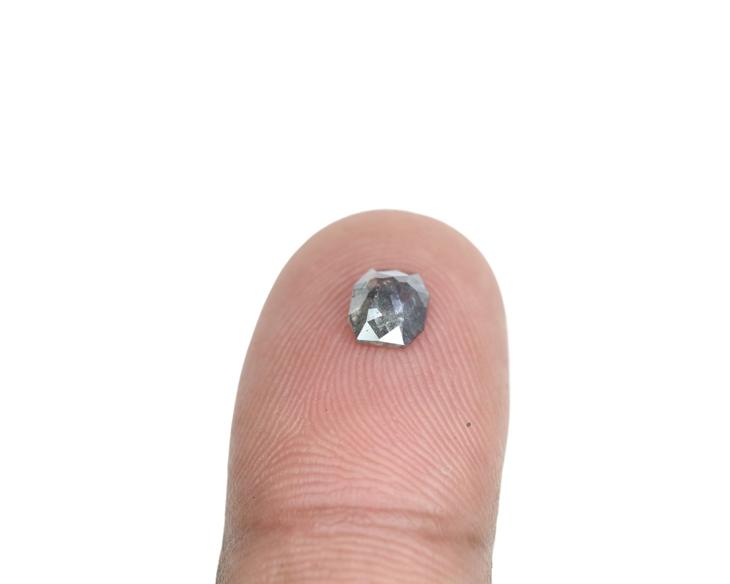 0.61 CT Salt and Pepper Geometric Shape Diamond for a Contemporary Engagement Ring: Multi-Functional Diamond Pendant Design - JayKrishna Diamond