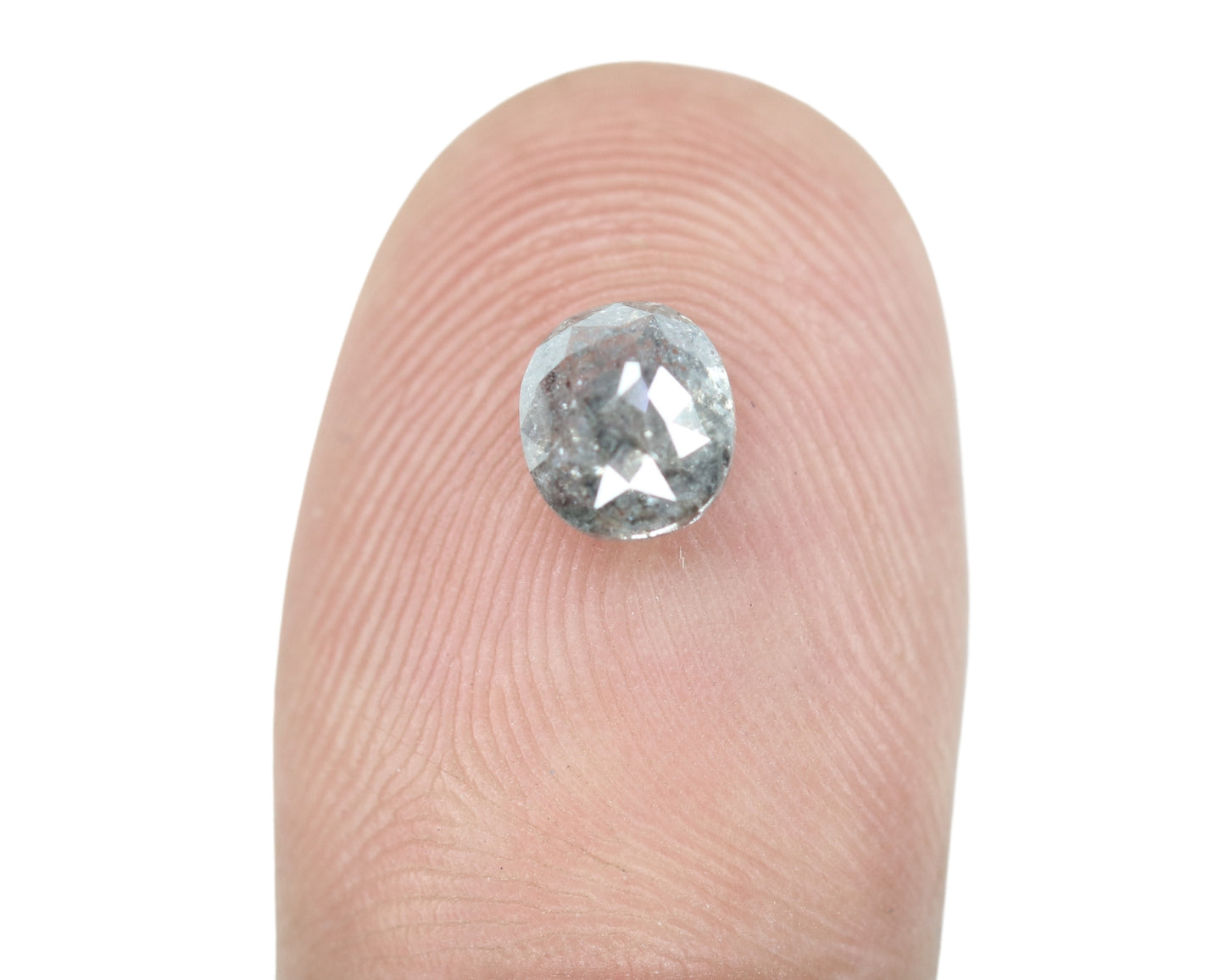 1.16 CT Oval Shape Salt And Pepper Loose Polished Diamond For Proposal Ring | Engagement Ring | Wedding Ring - JayKrishna Diamond