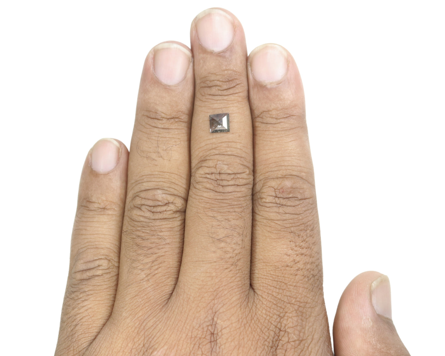 0.68 CT Geometric Shape Salt And Pepper Rustic Natural Diamond For Wedding Jewelry | Gift For Sister | Gift For Daughter - JayKrishna Diamond