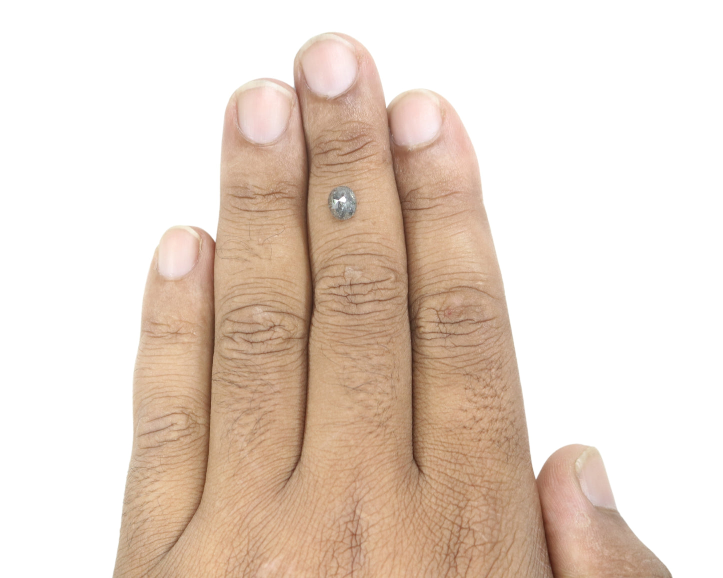 1.16 CT Oval Shape Salt And Pepper Loose Polished Diamond For Proposal Ring | Engagement Ring | Wedding Ring - JayKrishna Diamond
