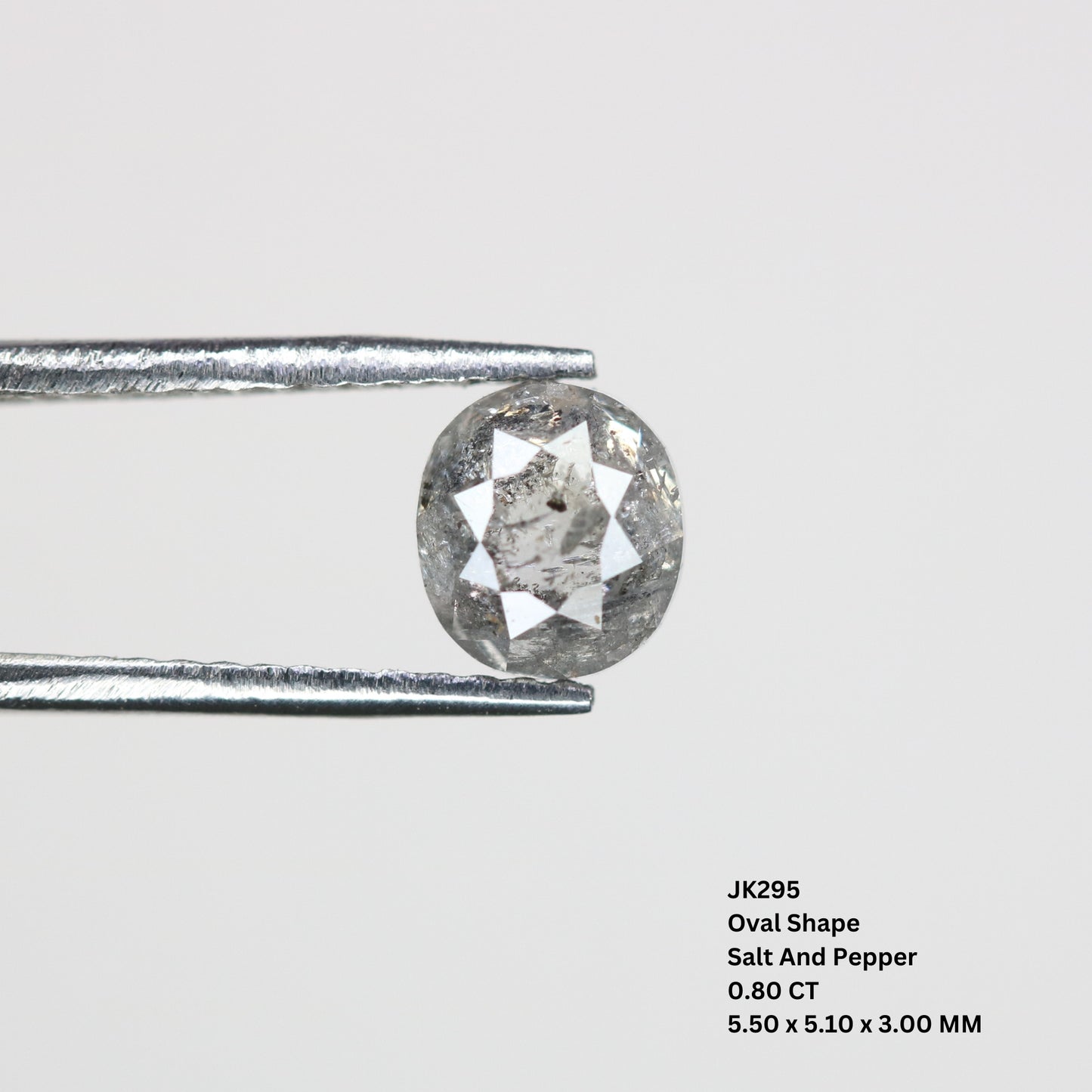 0.80 CT Oval Shape Salt And Pepper Loose Diamond For Proposal Ring | Gift For Girl Friend | Gift For Wife - JayKrishna Diamond