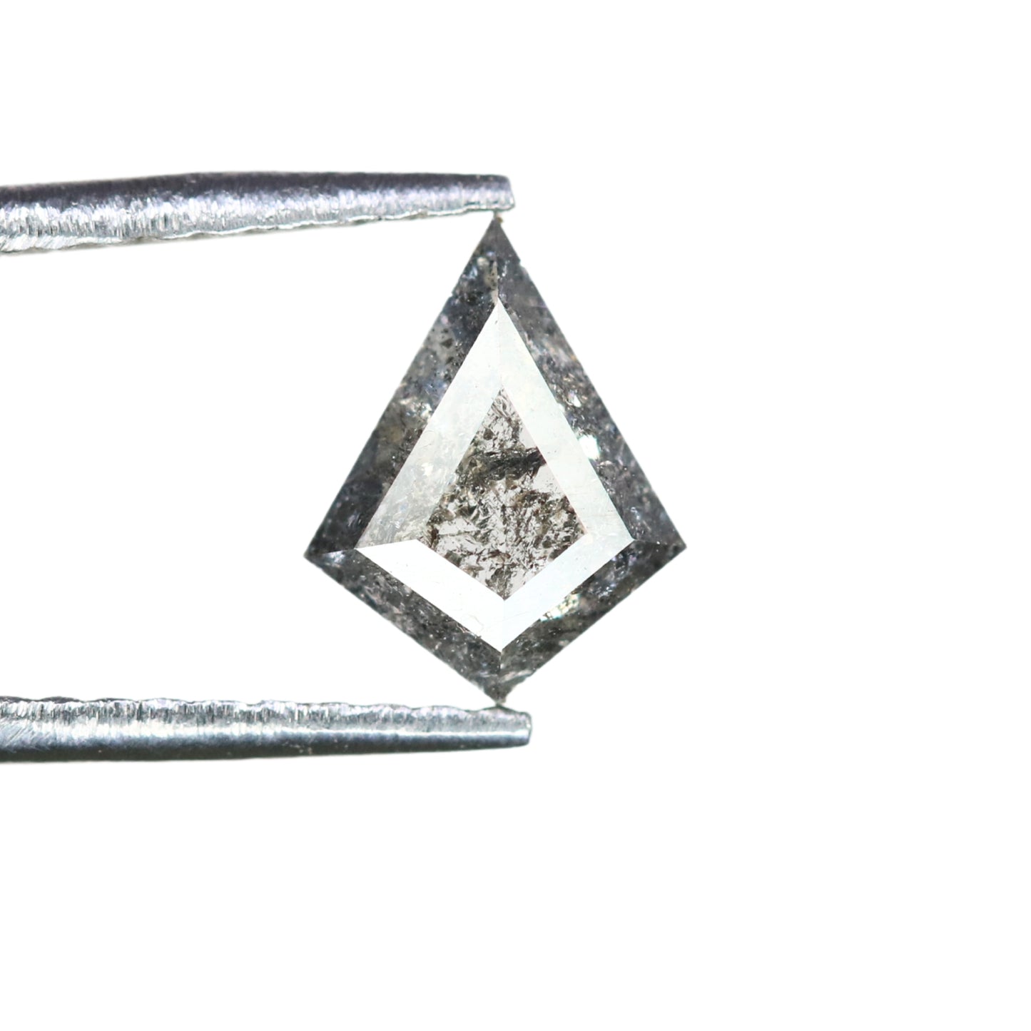 0.49 CT Kite Shape Salt And Pepper Rustic Natural Diamond For Bezel Set Ring | Halo Set Ring | Gift For Her - JayKrishna Diamond