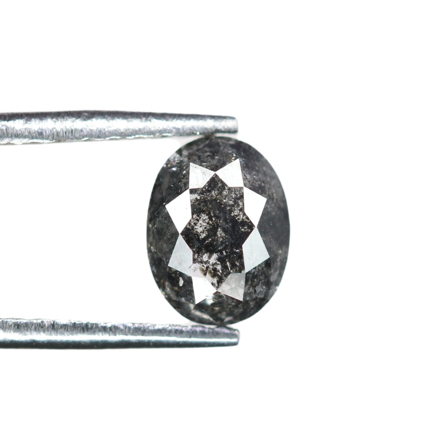 0.69 CT Oval Shape Salt And Pepper Rustic Diamond For Engagement Ring | Diamond Pendant | Gift For Her - JayKrishna Diamond