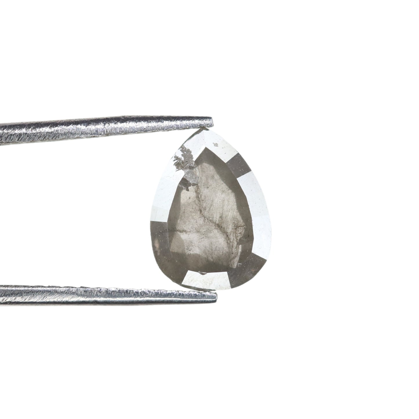 1.18 CT Pear Shape Salt And Pepper Rustic Diamond For Engagement Ring | Gift For Wife | Gift For Girl Friend - JayKrishna Diamond