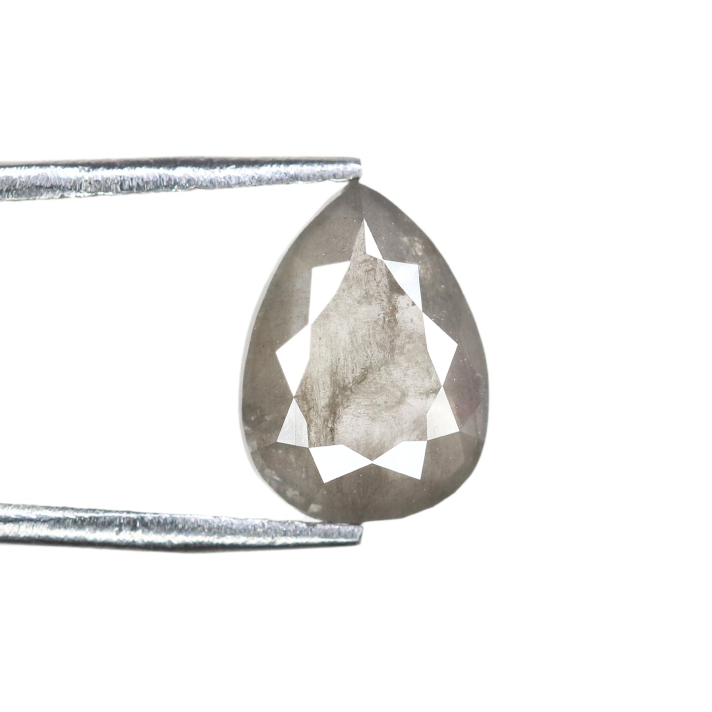 1.18 CT Pear Shape Salt And Pepper Rustic Diamond For Engagement Ring | Gift For Wife | Gift For Girl Friend - JayKrishna Diamond