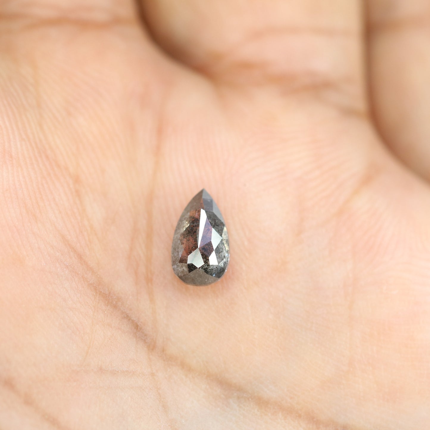 1.05 CT Pear Shape Salt And Pepper Natural Diamond For Statement Jewelry | Diamond Ring | Gift For Girl Friend | Gift For Wife - JayKrishna Diamond